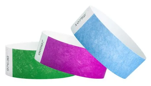 1” Tyvek® Wristbands - Solid Colors