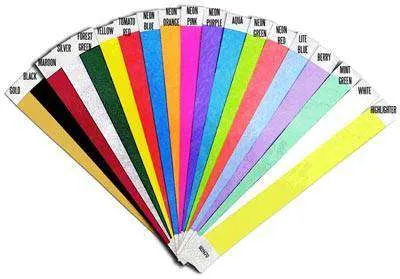 1" Tyvek Alternative Solid Color Wristbands