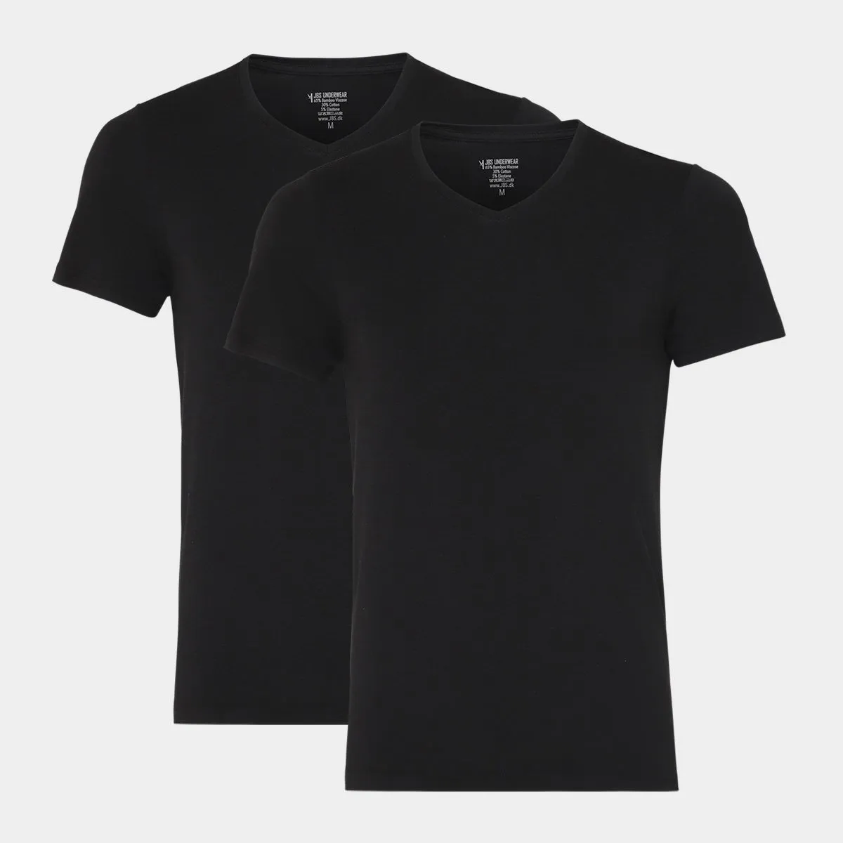 2 sorte slim fit bambus v-hals T-shirt