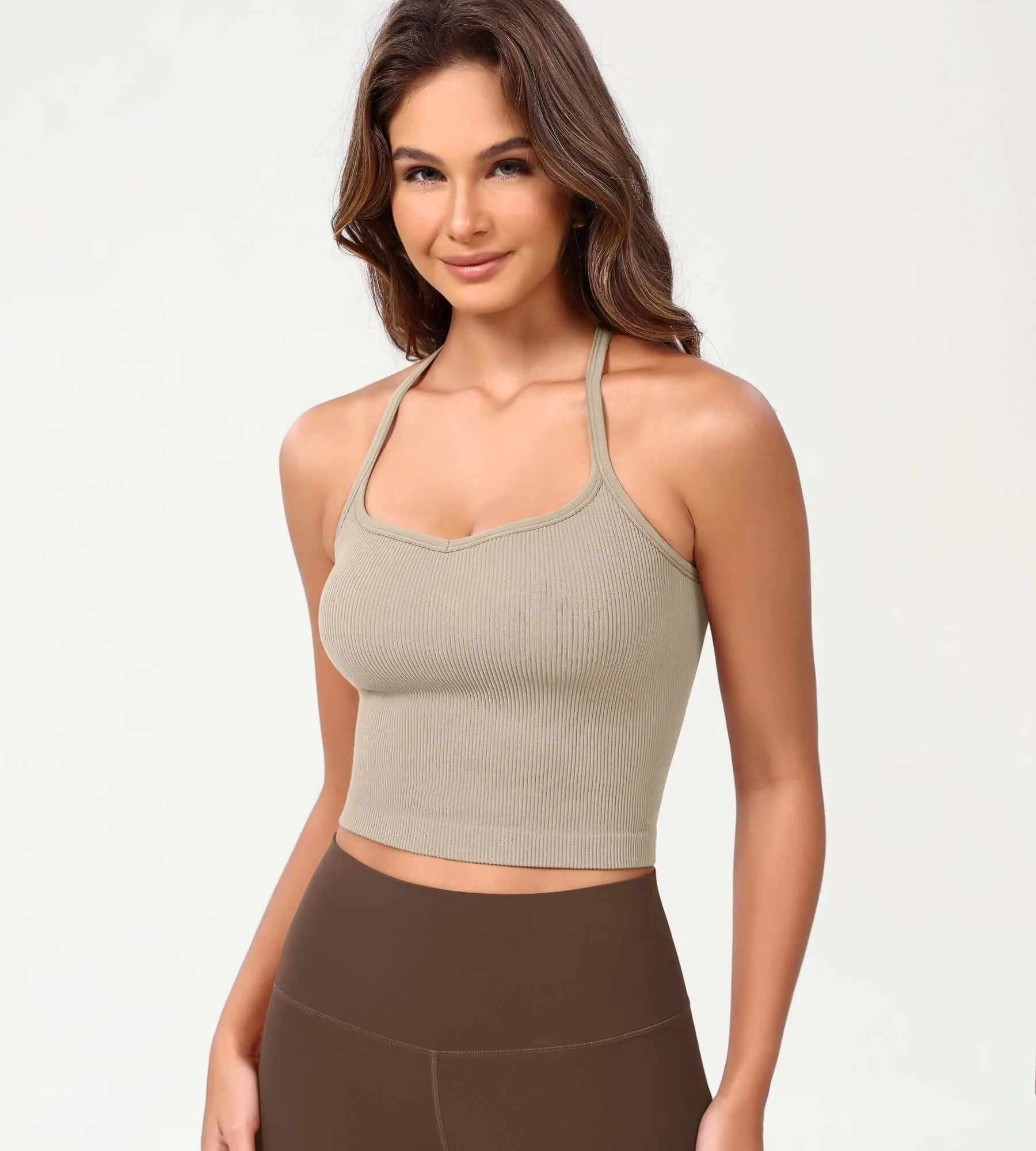 3-Pack Seamless Sweetheart Neck Crop Tank Tops
