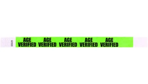 3/4" Tyvek® Wristbands - Age Verification