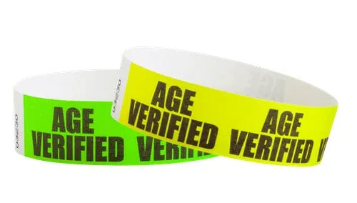 3/4" Tyvek® Wristbands - Age Verification