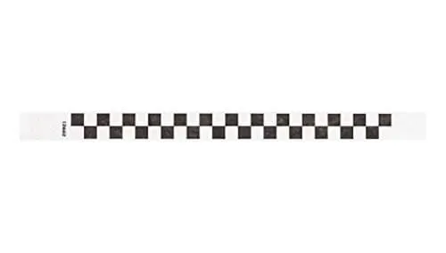 3/4" Tyvek Wristbands - Checkerboard