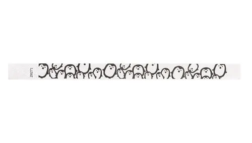 3/4" Tyvek® Wristbands - Penguins