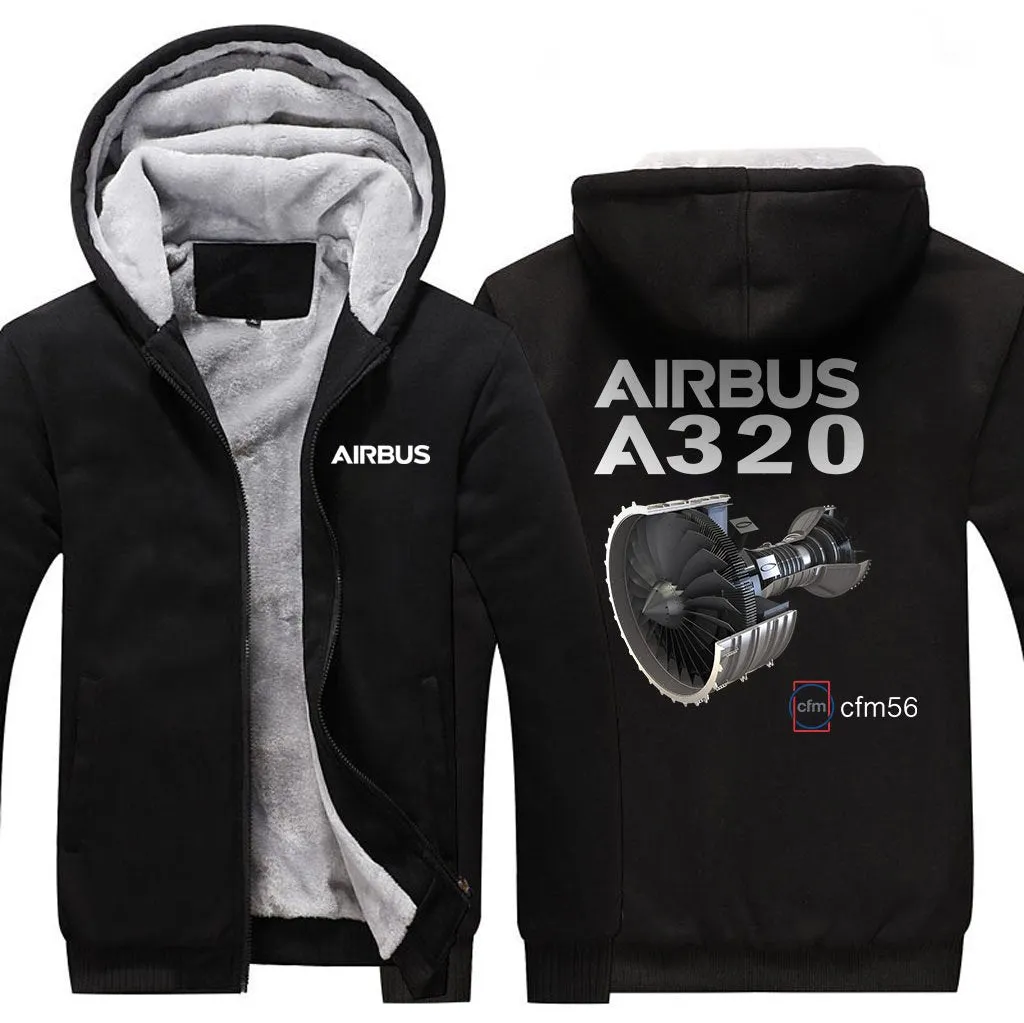 AIRBUS A320 CMF56 WINTER THICK ZIP SWEATSHIRTS
