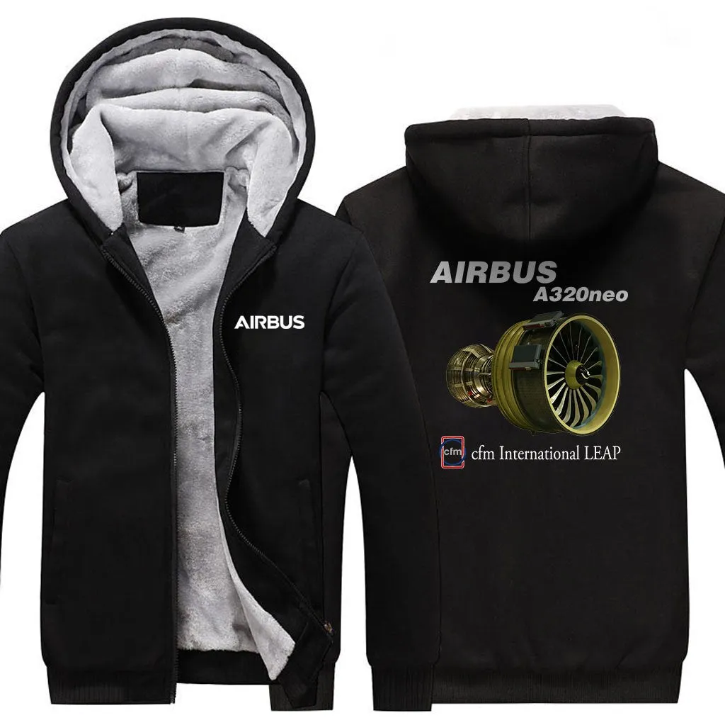 AIRBUS A320NEO CMF WINTER THICK ZIP SWEATSHIRTS