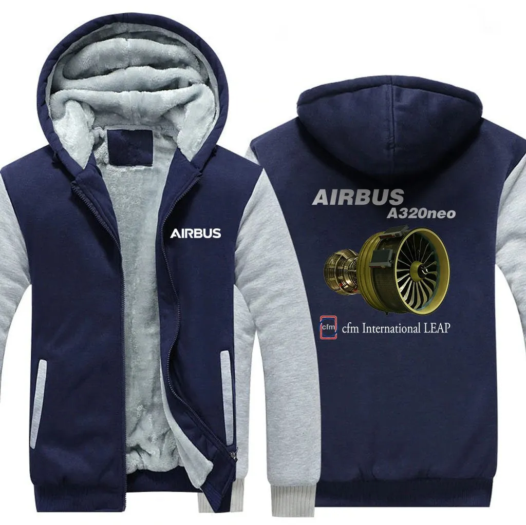 AIRBUS A320NEO CMF WINTER THICK ZIP SWEATSHIRTS