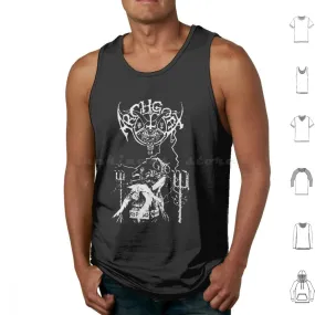 Archgoat Band Print Cotton Tank Top – Men's Casual Metal Apparel for Spring & Summer