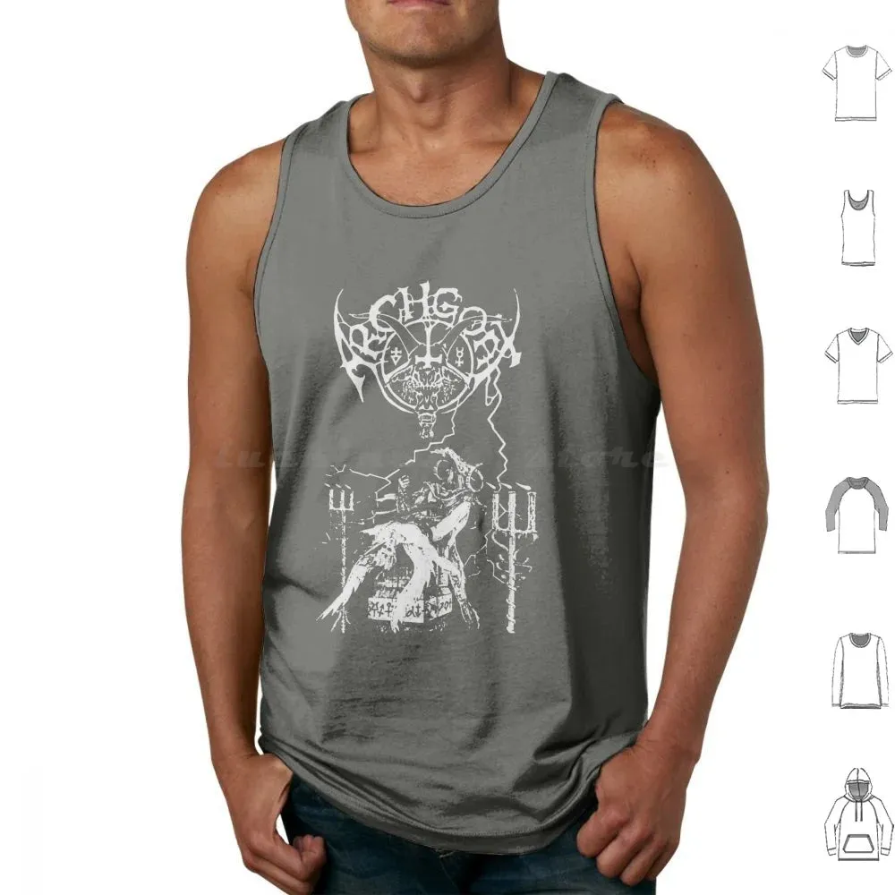 Archgoat Band Print Cotton Tank Top – Men's Casual Metal Apparel for Spring & Summer