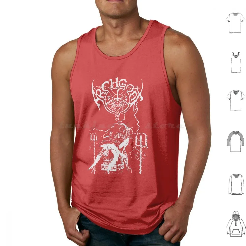 Archgoat Band Print Cotton Tank Top – Men's Casual Metal Apparel for Spring & Summer