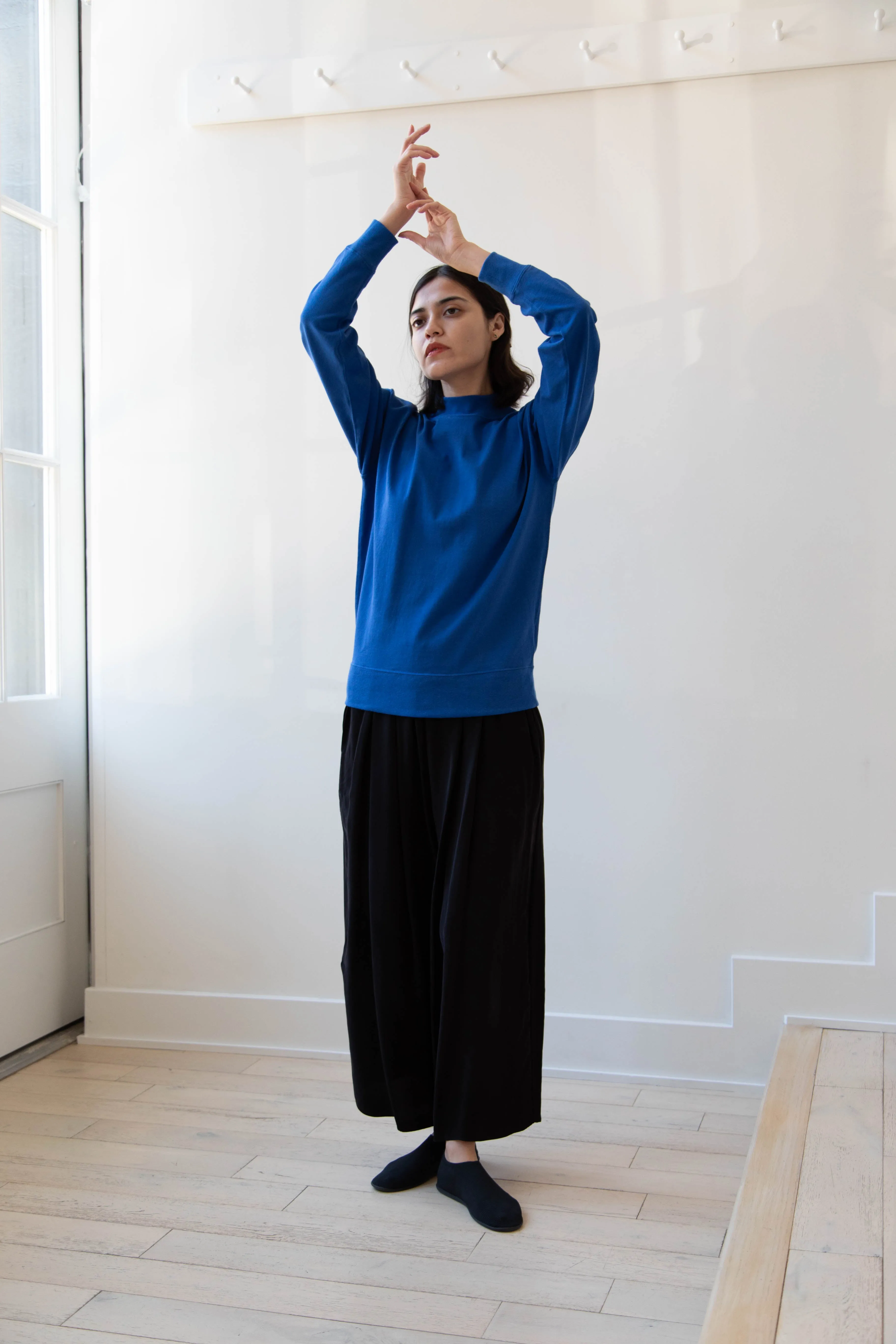 Armen | Mock Neck Long Sleeve in Cobalt