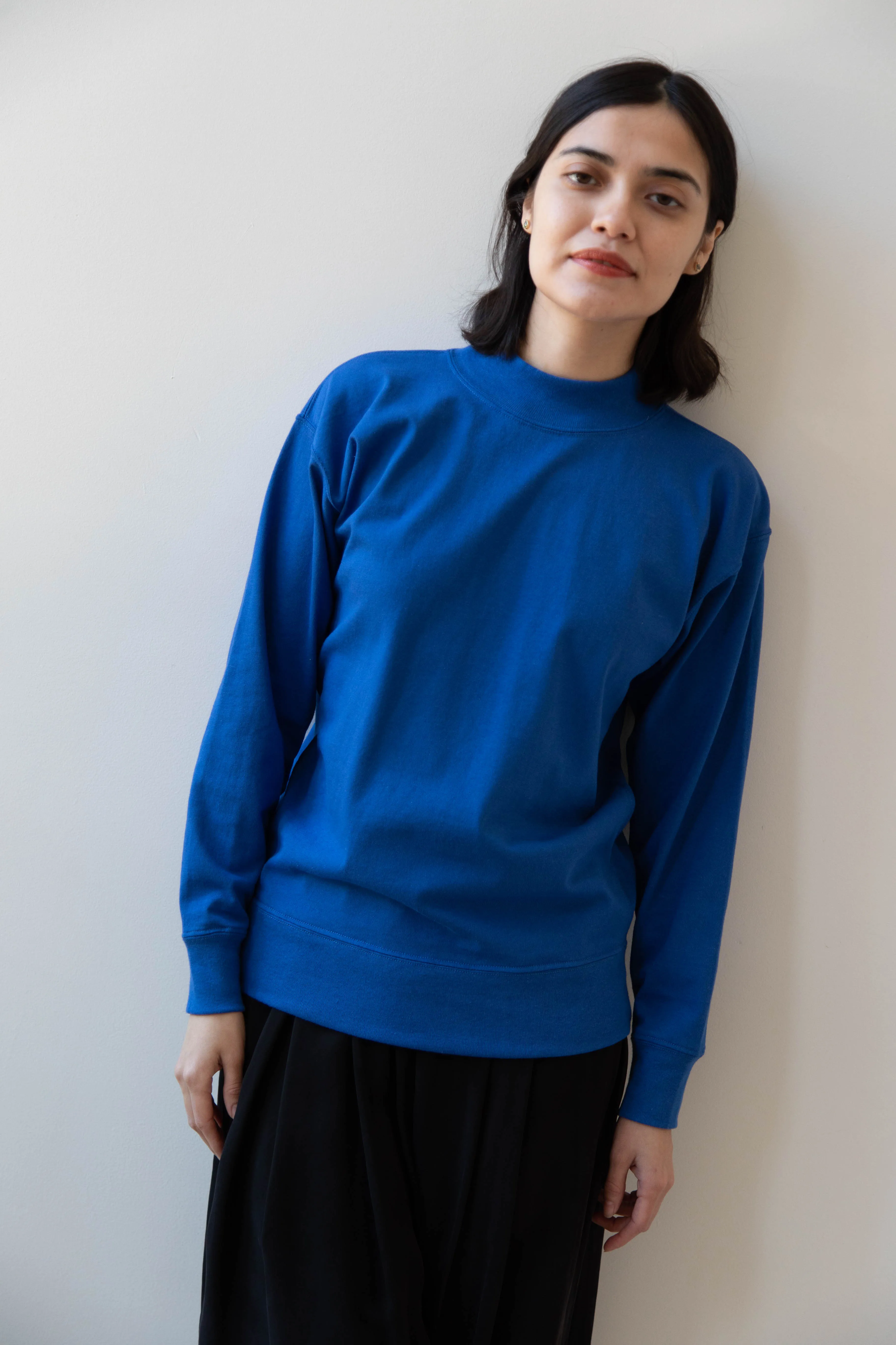 Armen | Mock Neck Long Sleeve in Cobalt