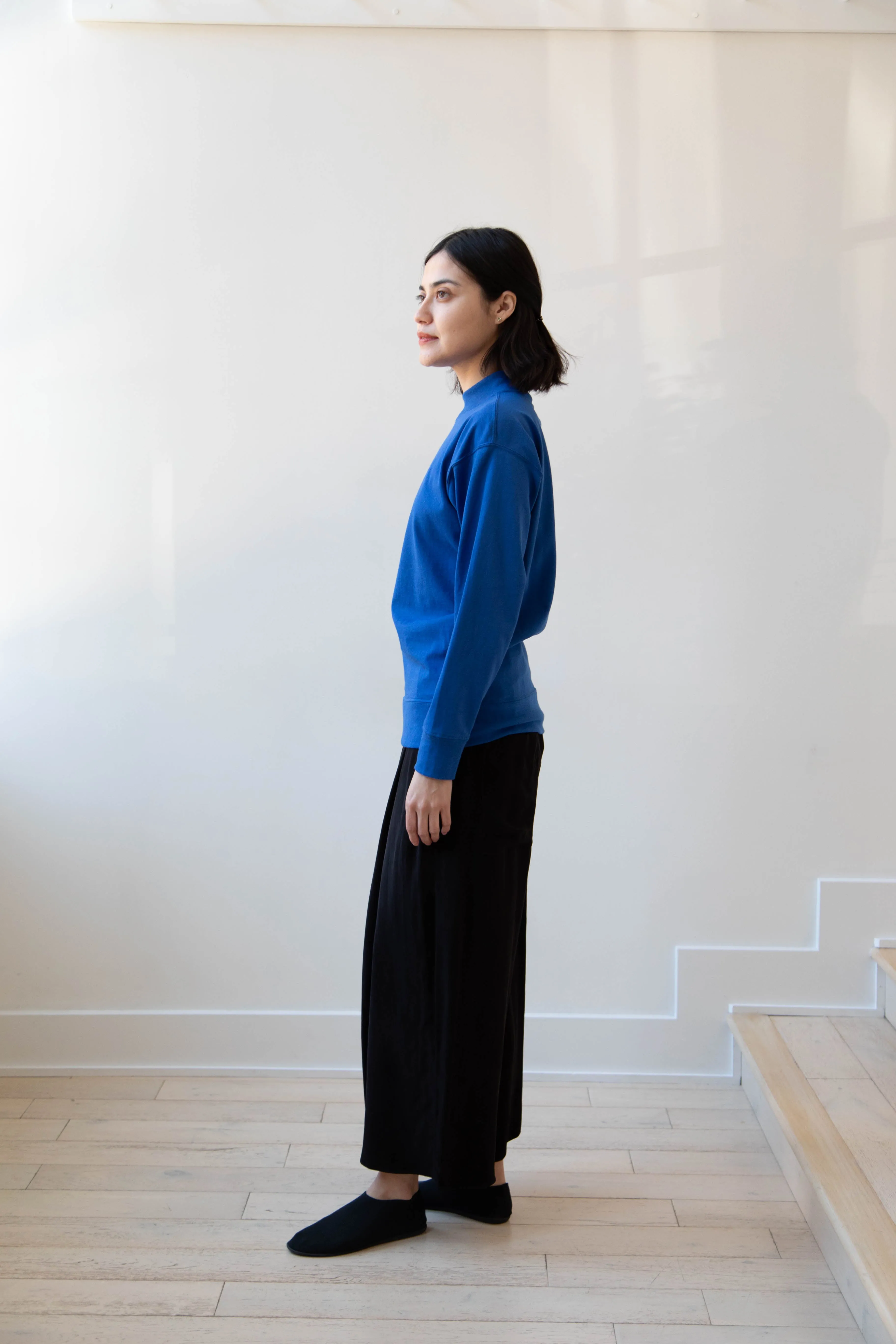 Armen | Mock Neck Long Sleeve in Cobalt