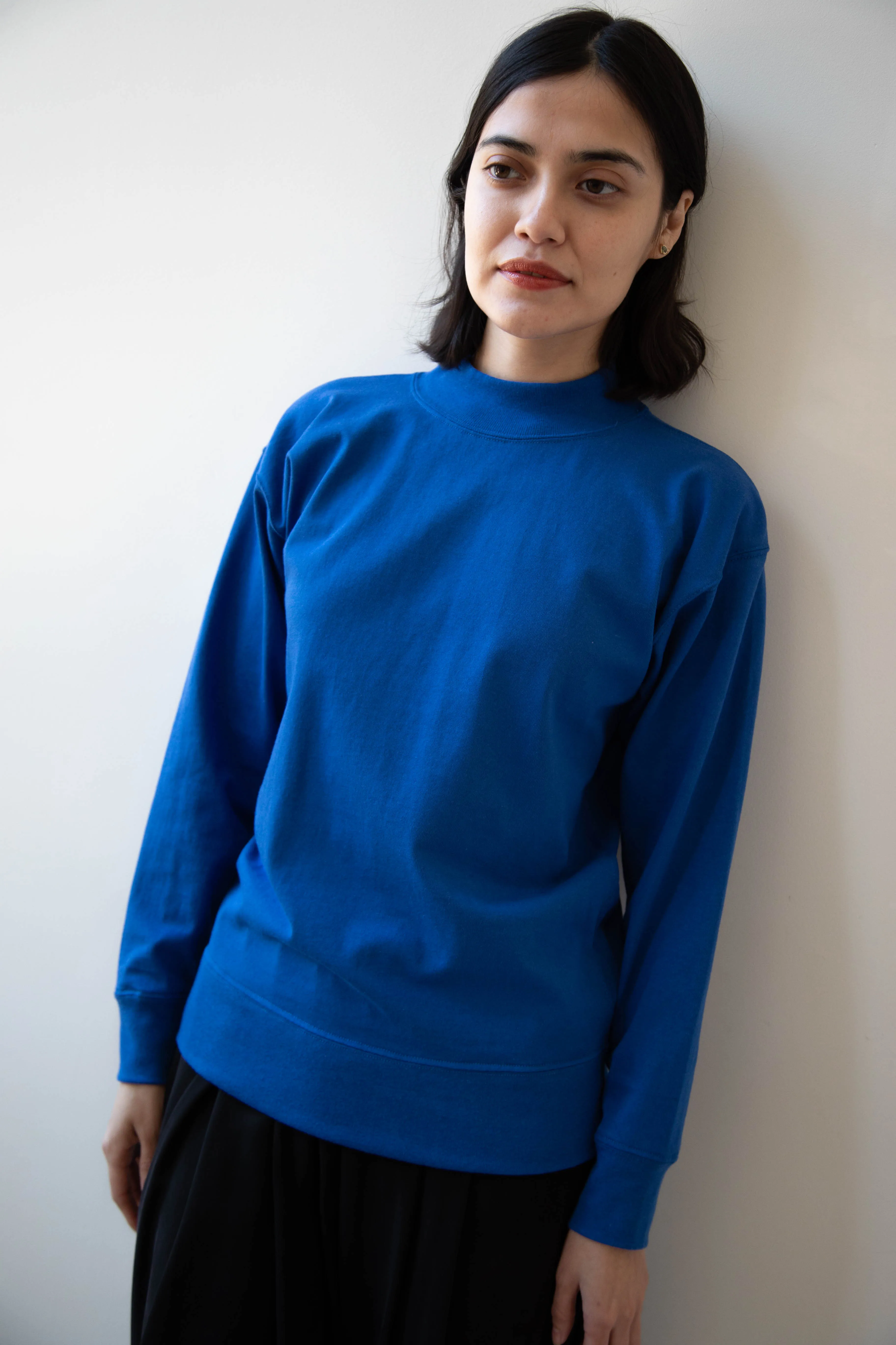 Armen | Mock Neck Long Sleeve in Cobalt