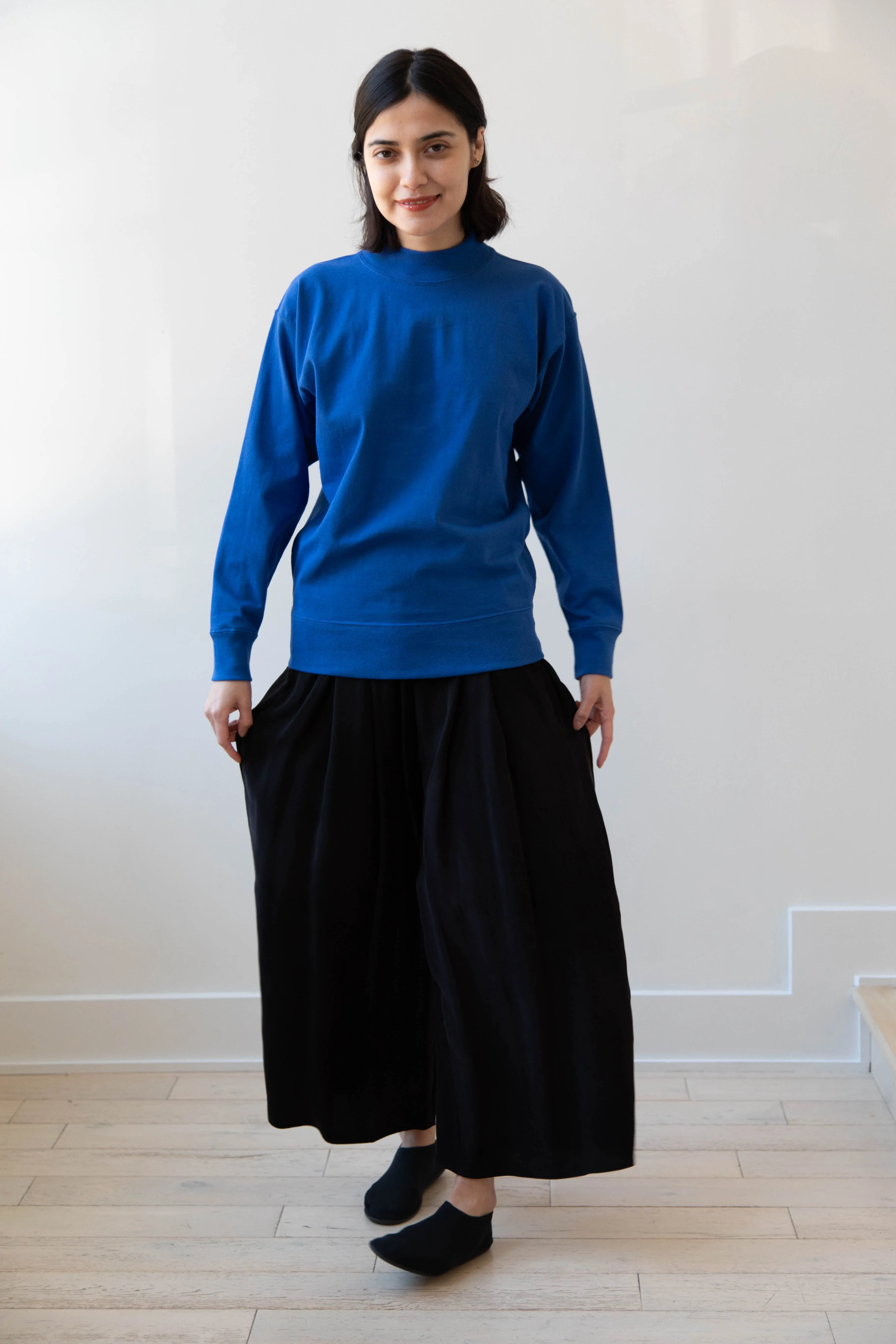 Armen | Mock Neck Long Sleeve in Cobalt