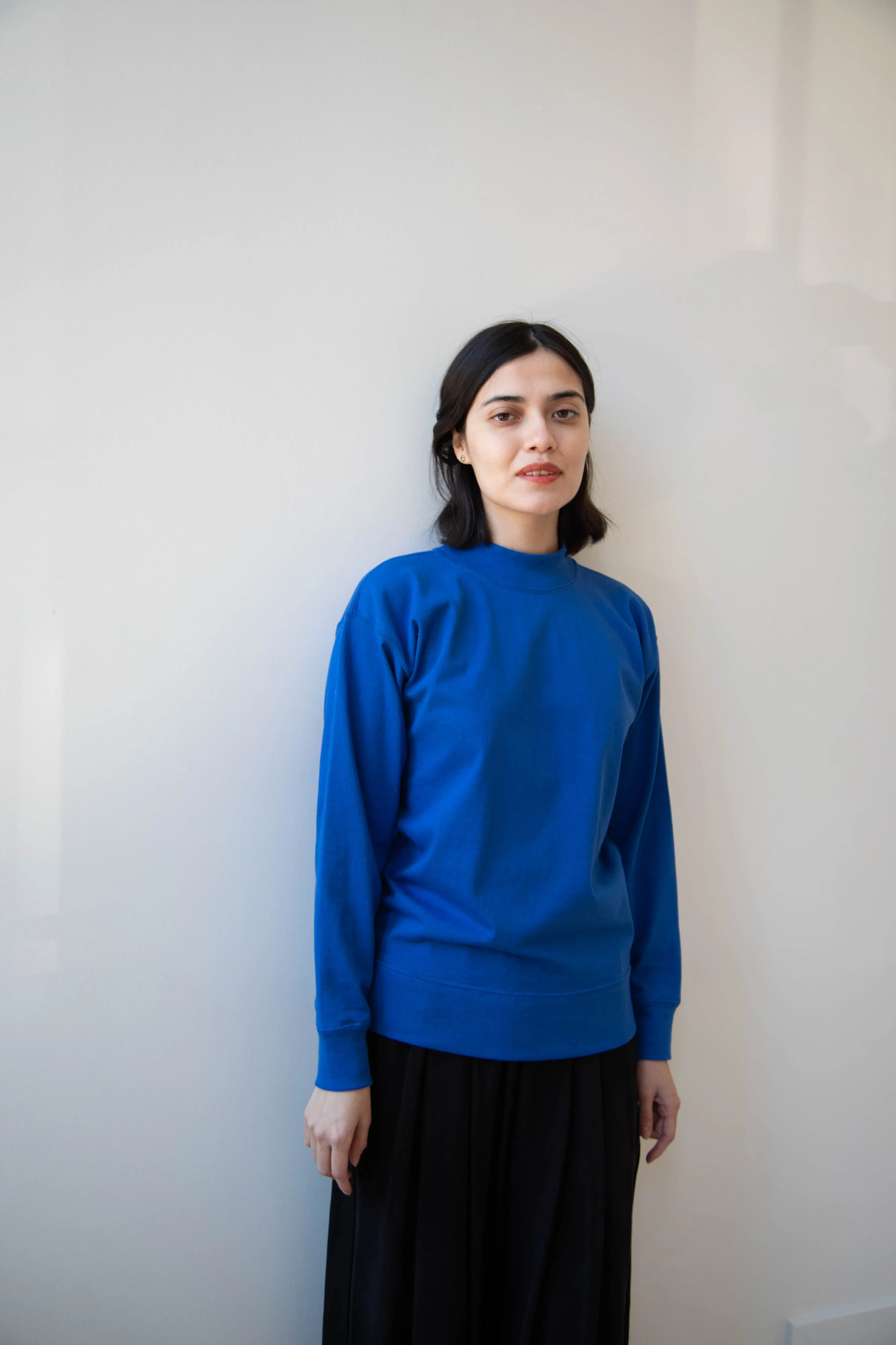 Armen | Mock Neck Long Sleeve in Cobalt