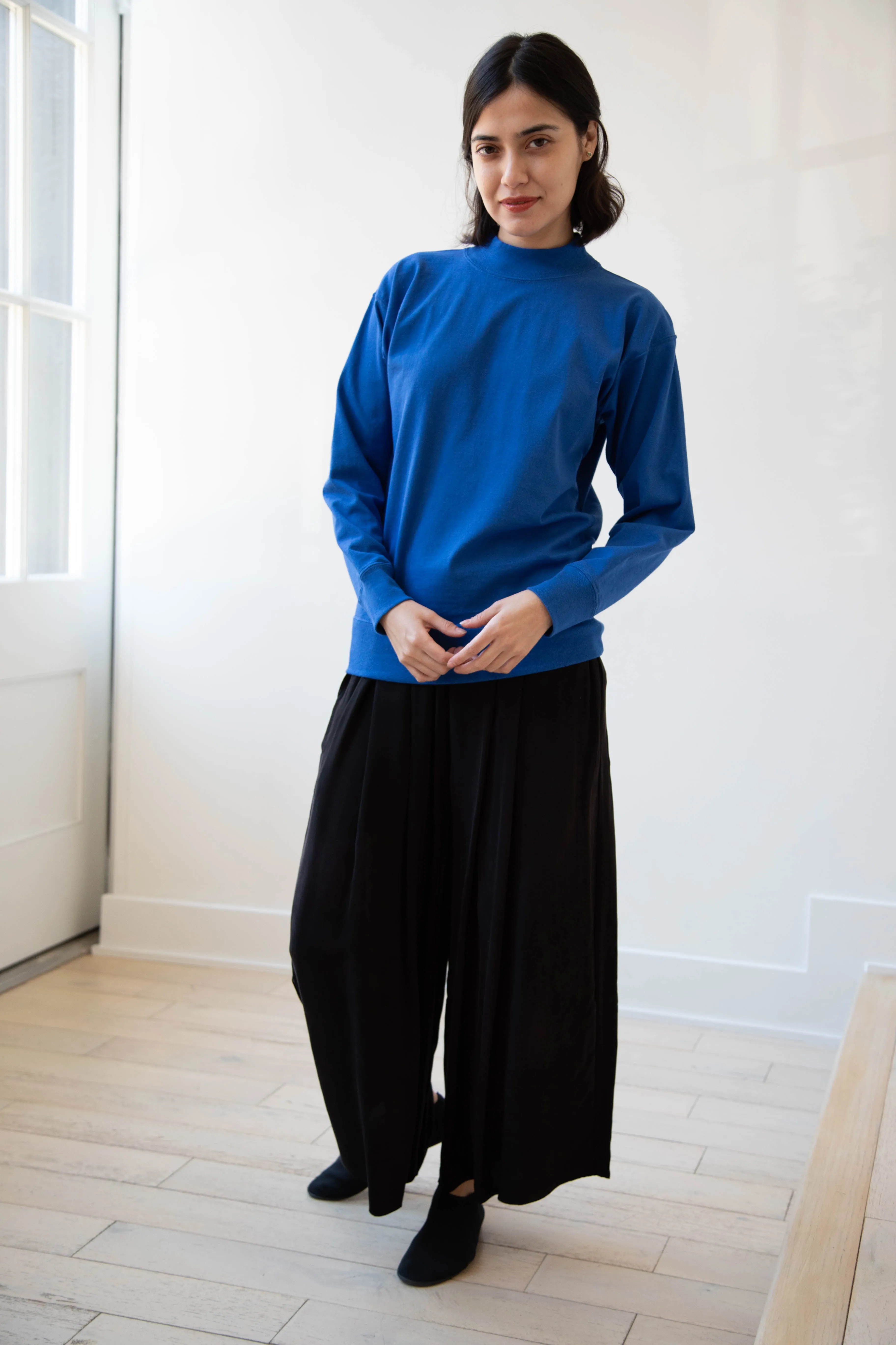 Armen | Mock Neck Long Sleeve in Cobalt