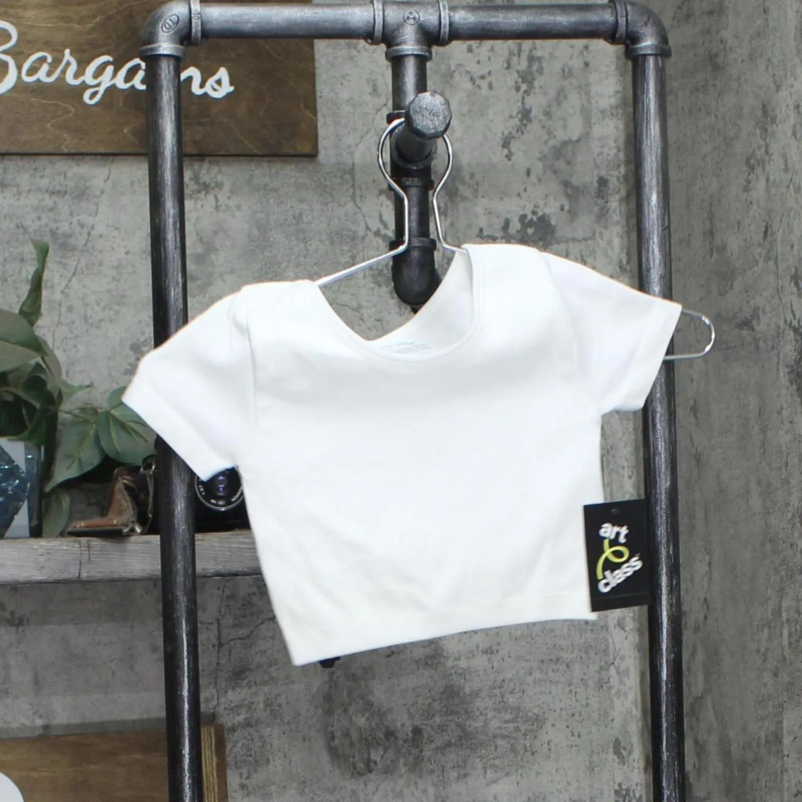 Art Class Girls Short Sleeve Scoop Neck Seamless Cropped Top 89736362