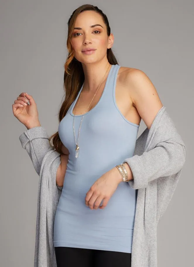 Bamboo Cotton 1x1 Rib Racer Back Top