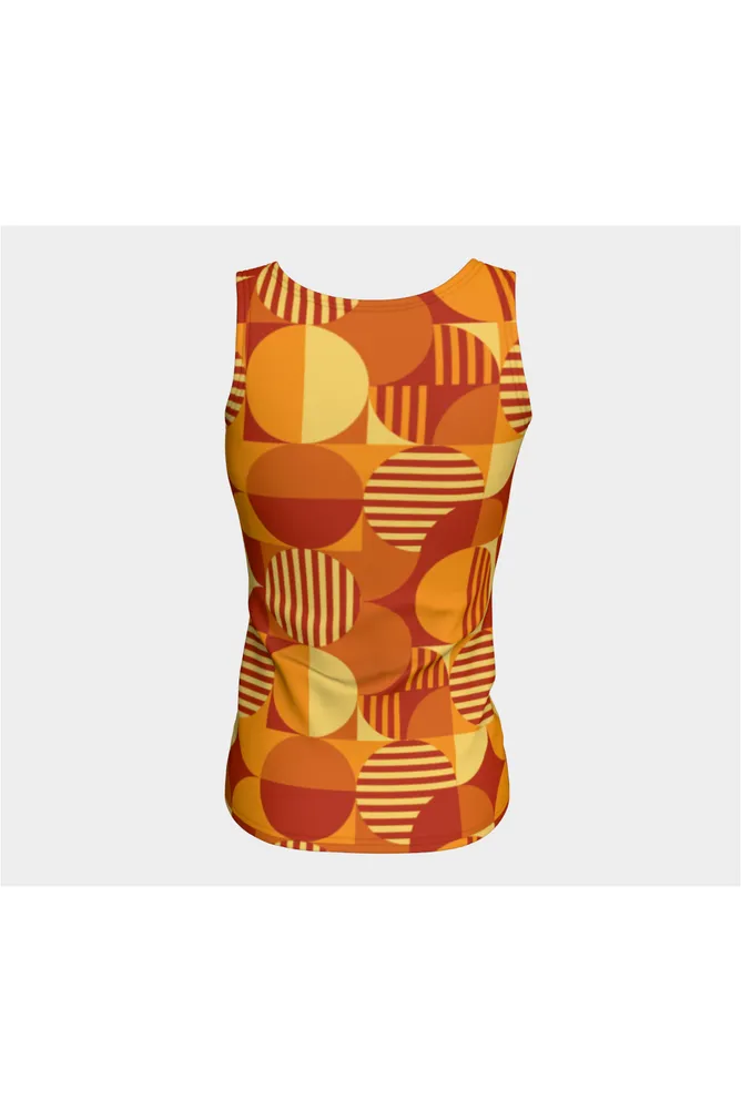Bauhaus Orange Fitted Tank Top