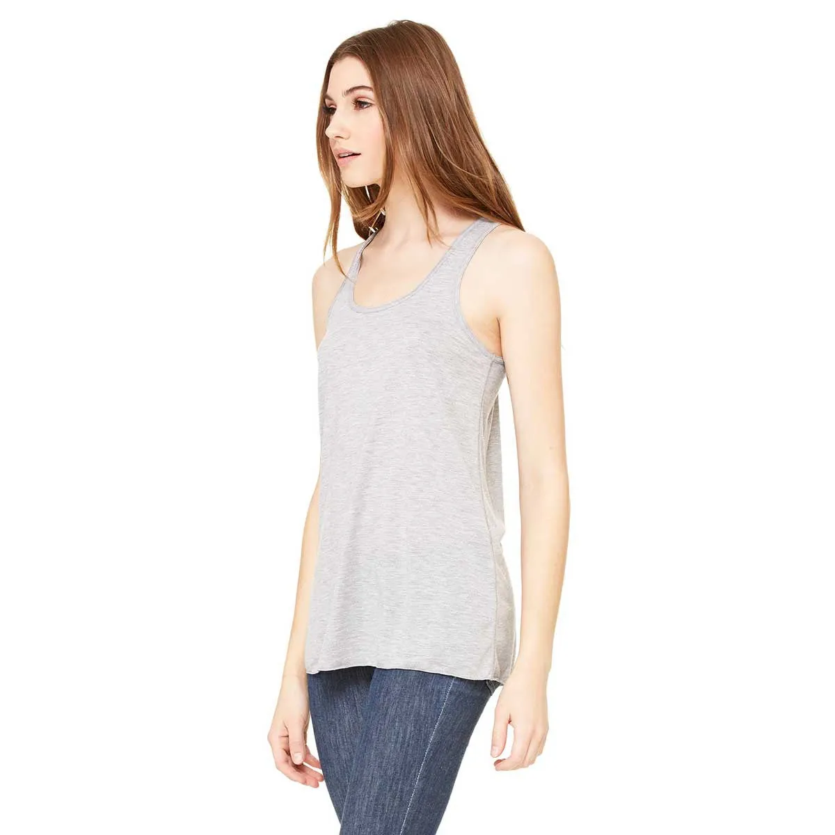 Bella   Canvas Women's Athletic Heather Flowy Racerback Tank