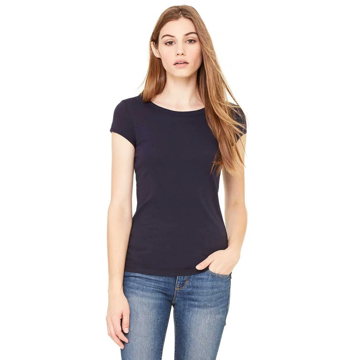 Bella   Canvas Women's Midnight Sheer Jersey Short-Sleeve T-Shirt