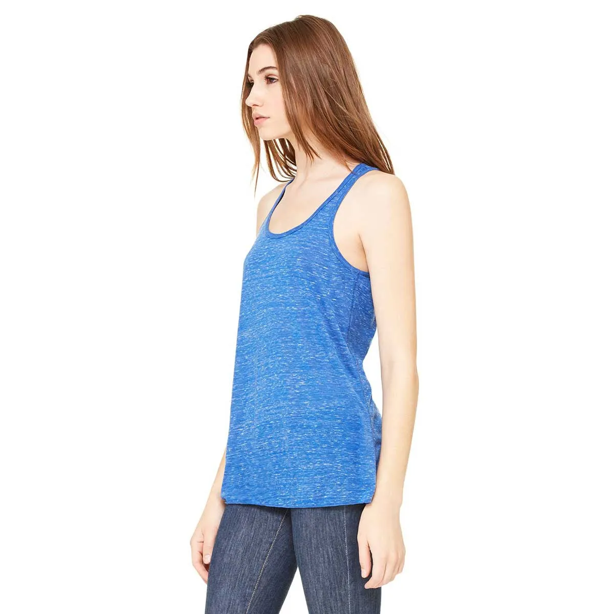 Bella   Canvas Women's True Royal Marble Flowy Racerback Tank