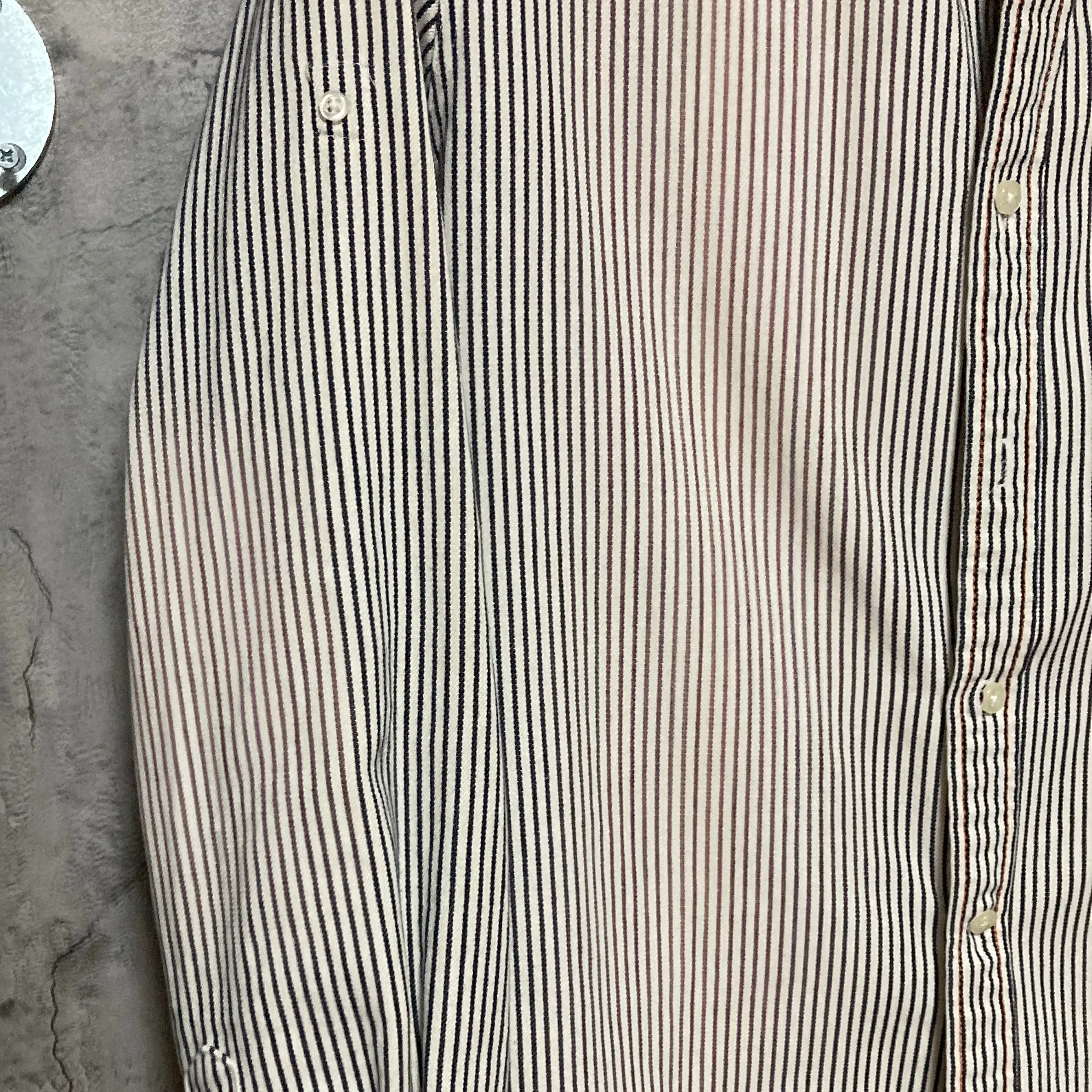 black striped mechanic shirt
