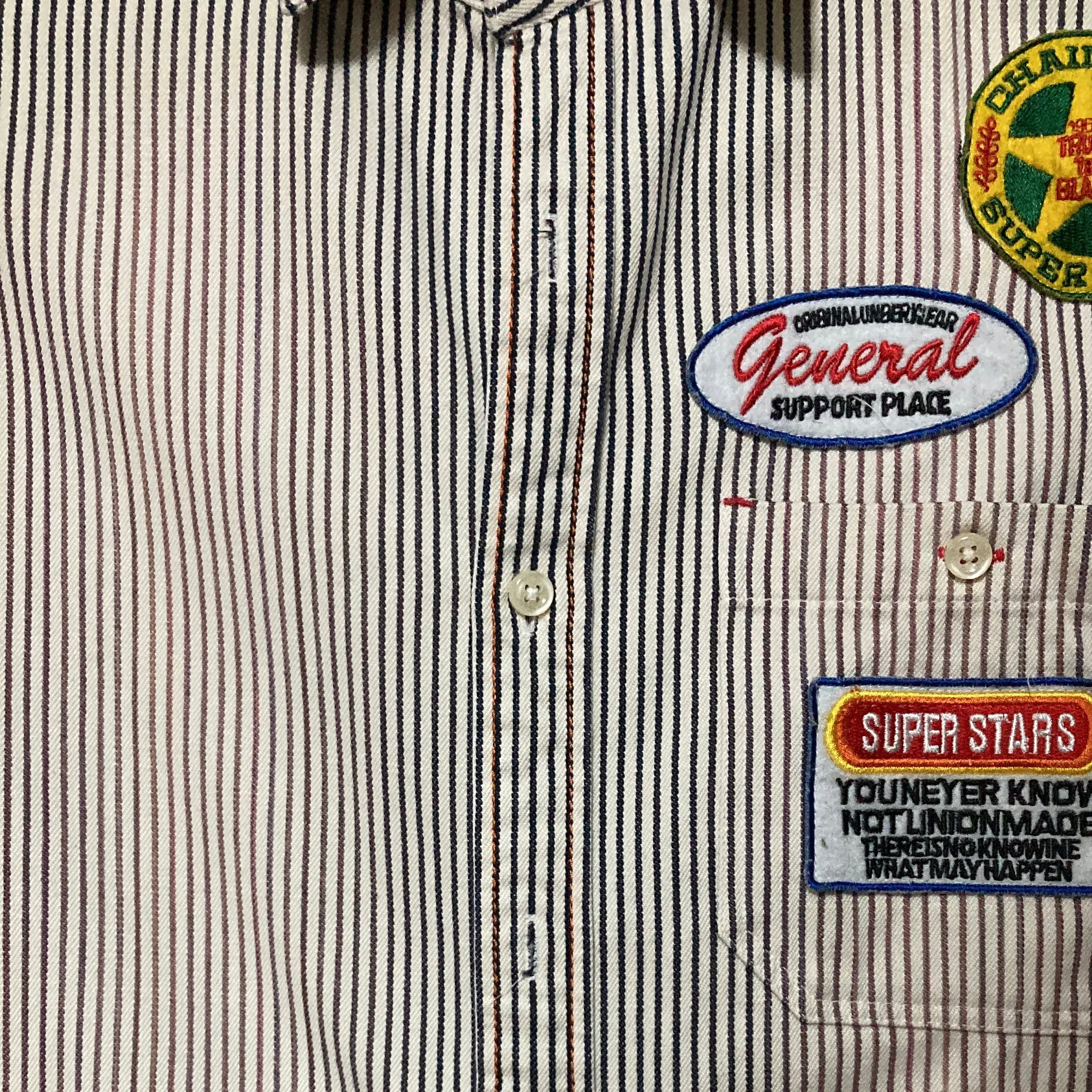 black striped mechanic shirt