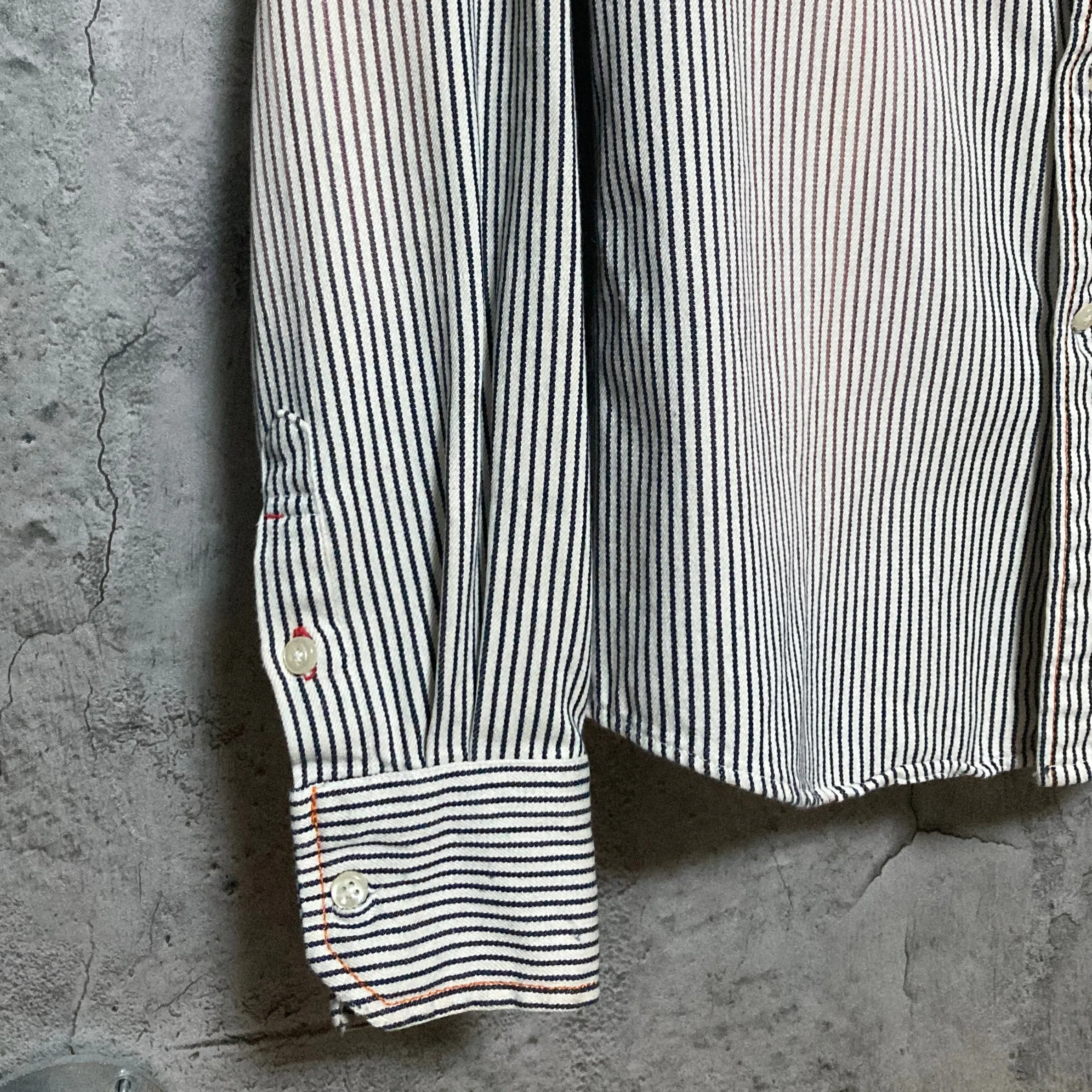 black striped mechanic shirt
