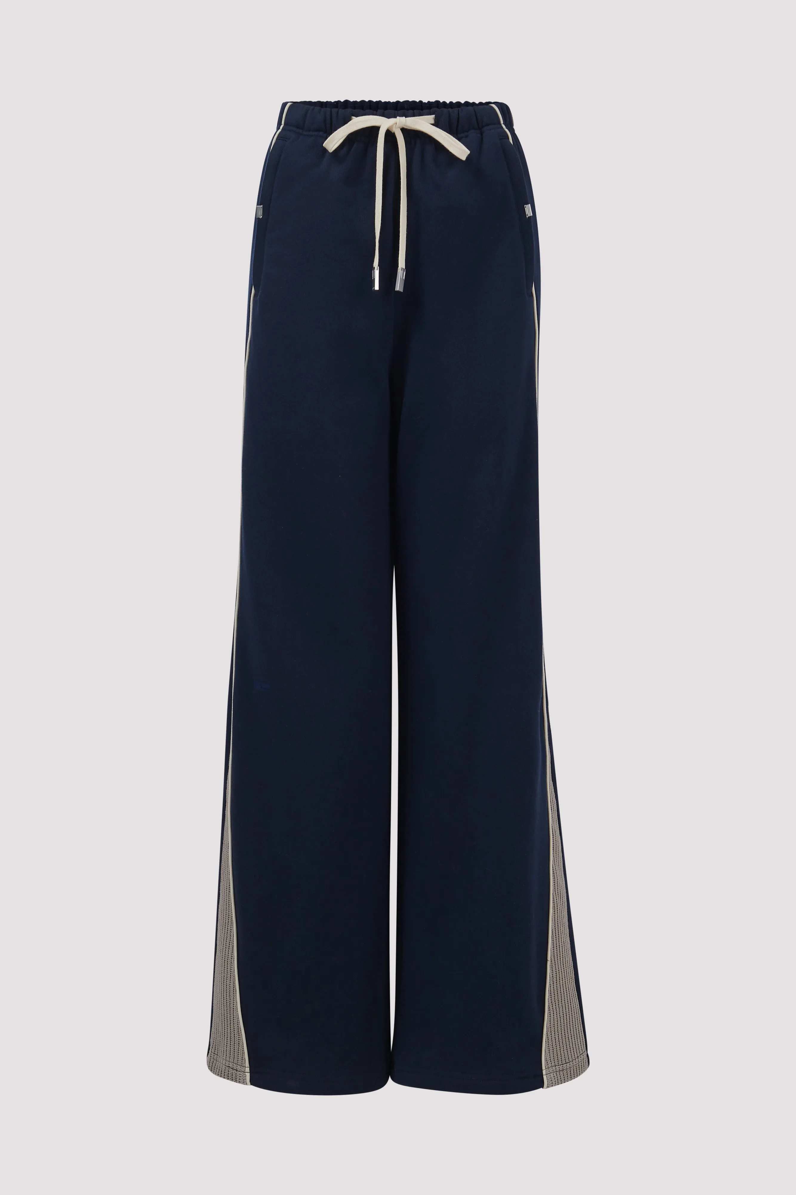Blue Paneled Sweatpants