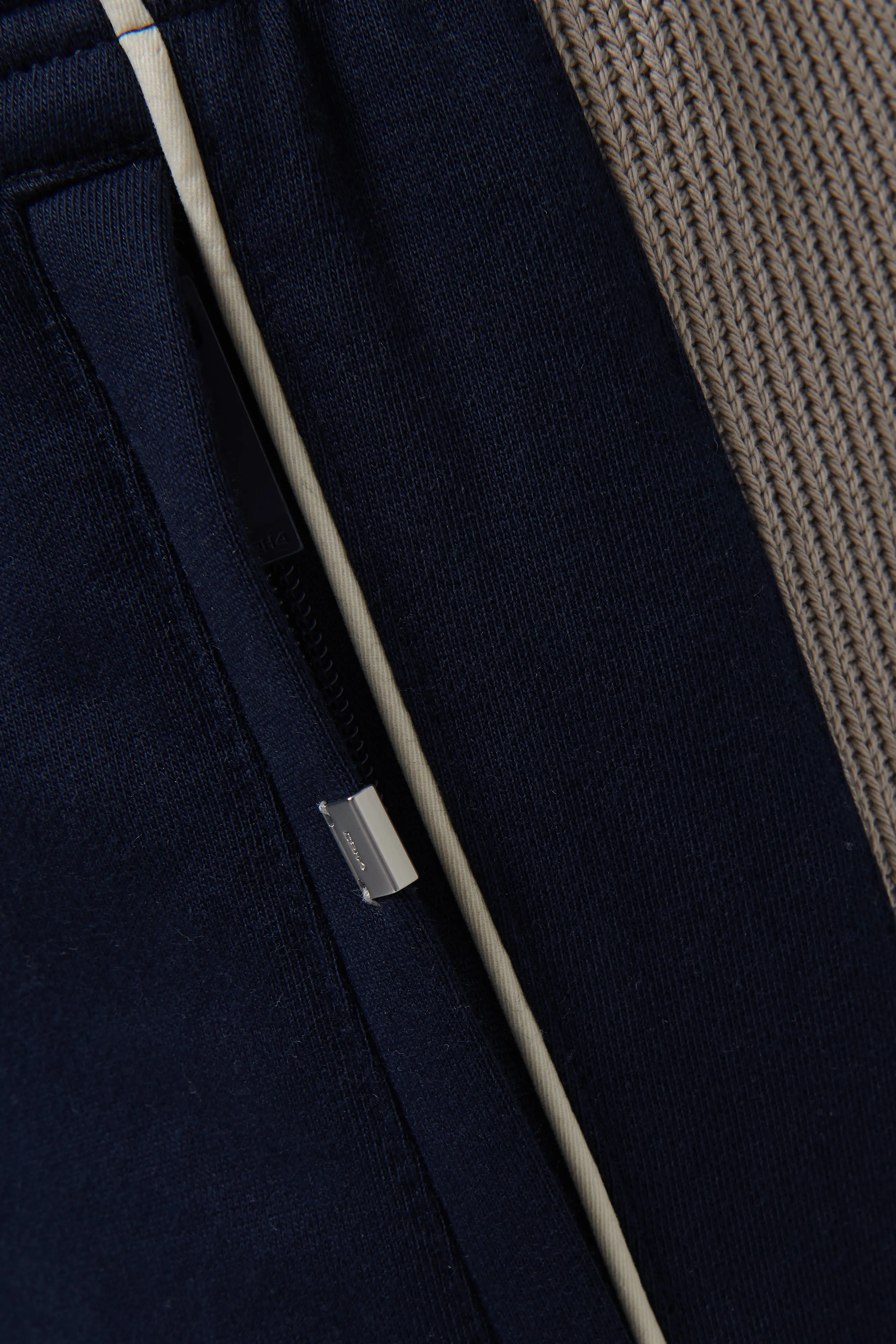 Blue Paneled Sweatpants