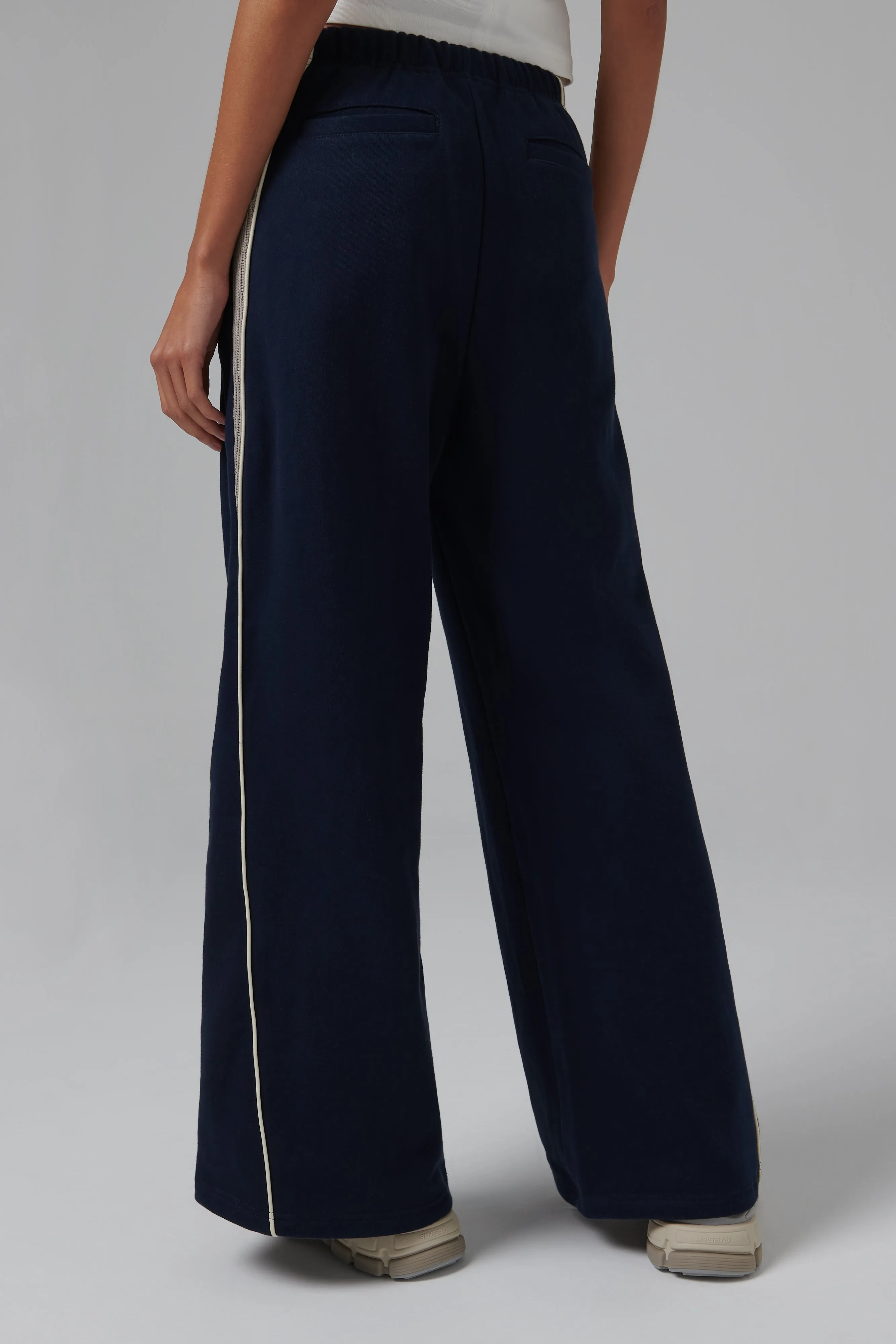 Blue Paneled Sweatpants
