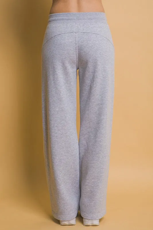 Blue Zone Planet |  Love Tree Drawstring Wide Leg Sweatpants with Pockets