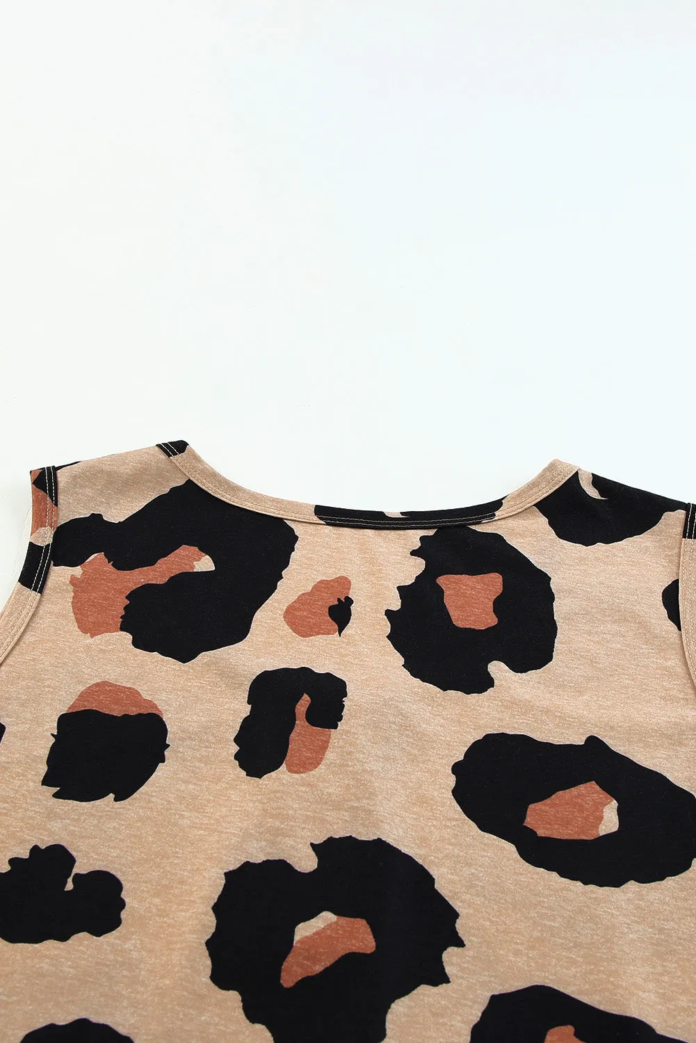 Button Neck Chest Tank Top