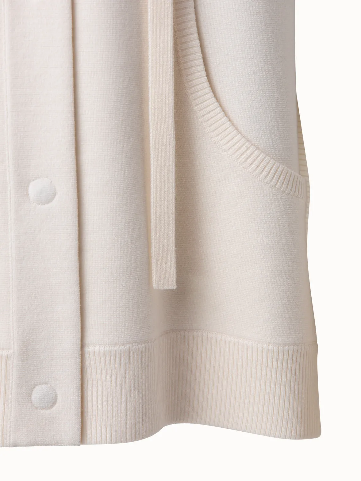 Cap Sleeve Merino Wool Hoodie