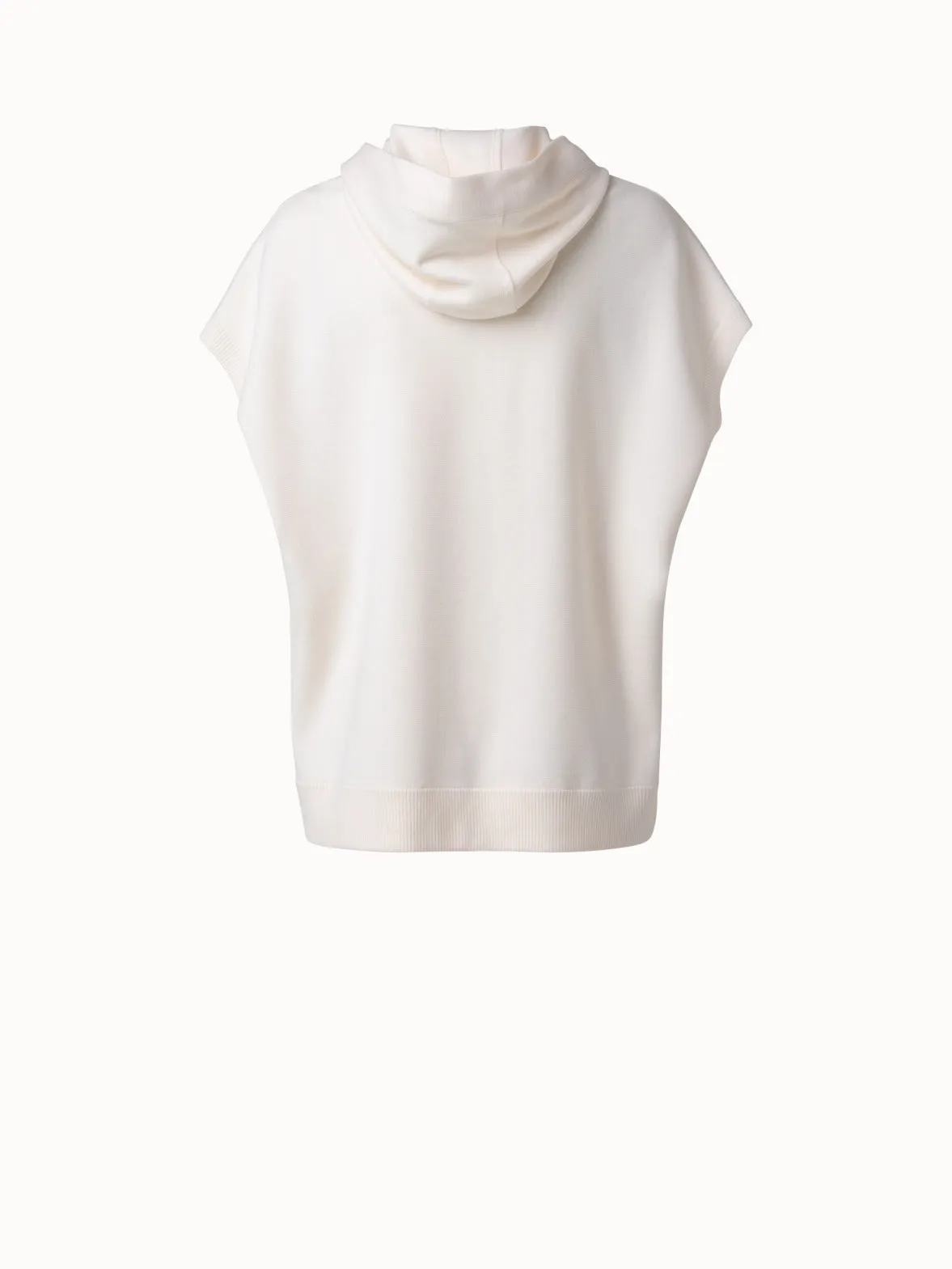 Cap Sleeve Merino Wool Hoodie