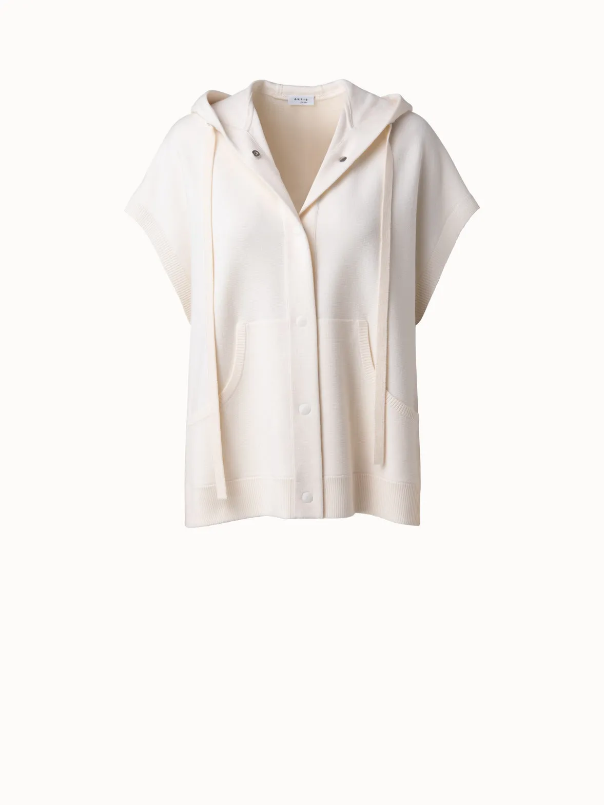 Cap Sleeve Merino Wool Hoodie