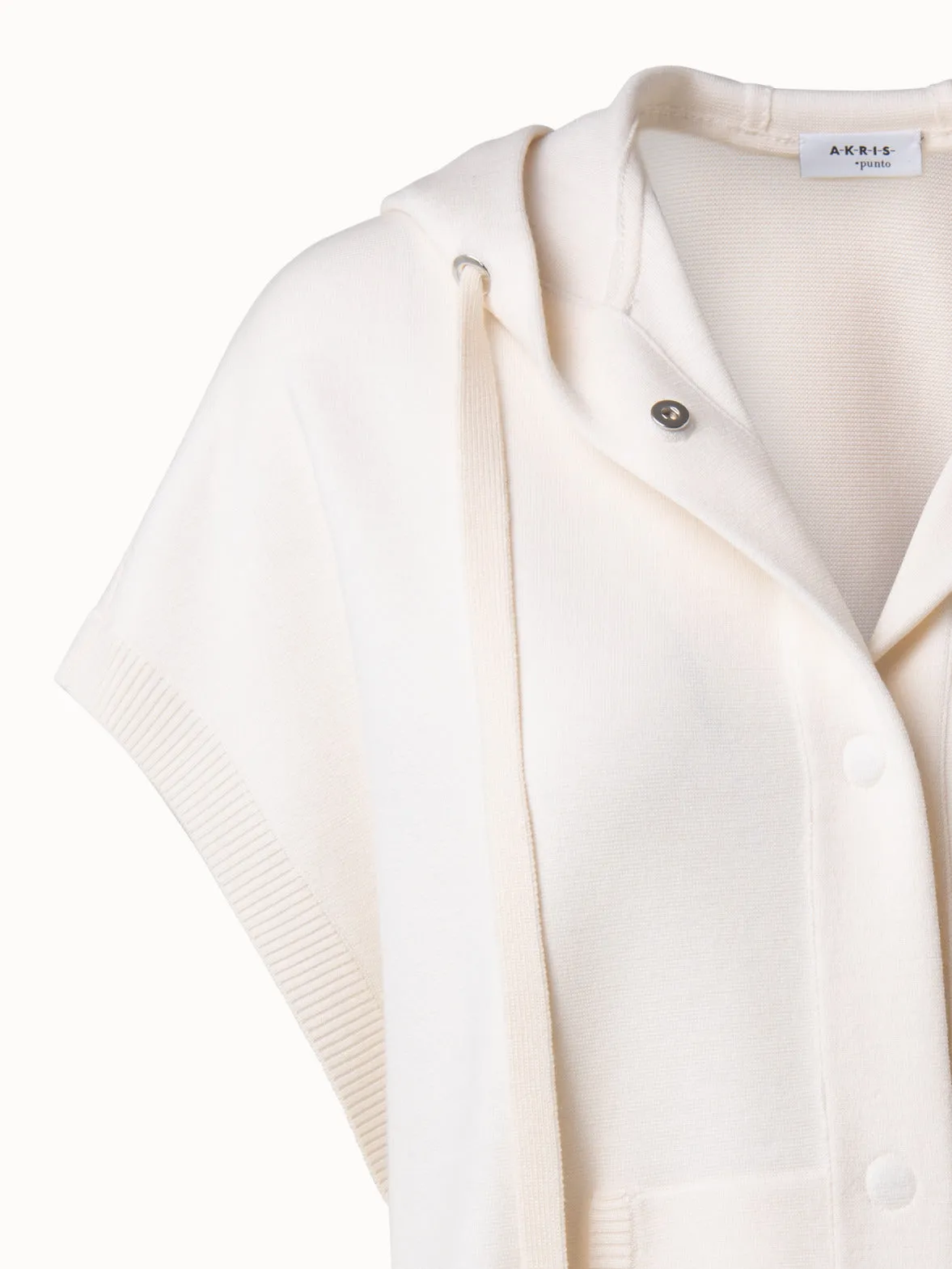 Cap Sleeve Merino Wool Hoodie
