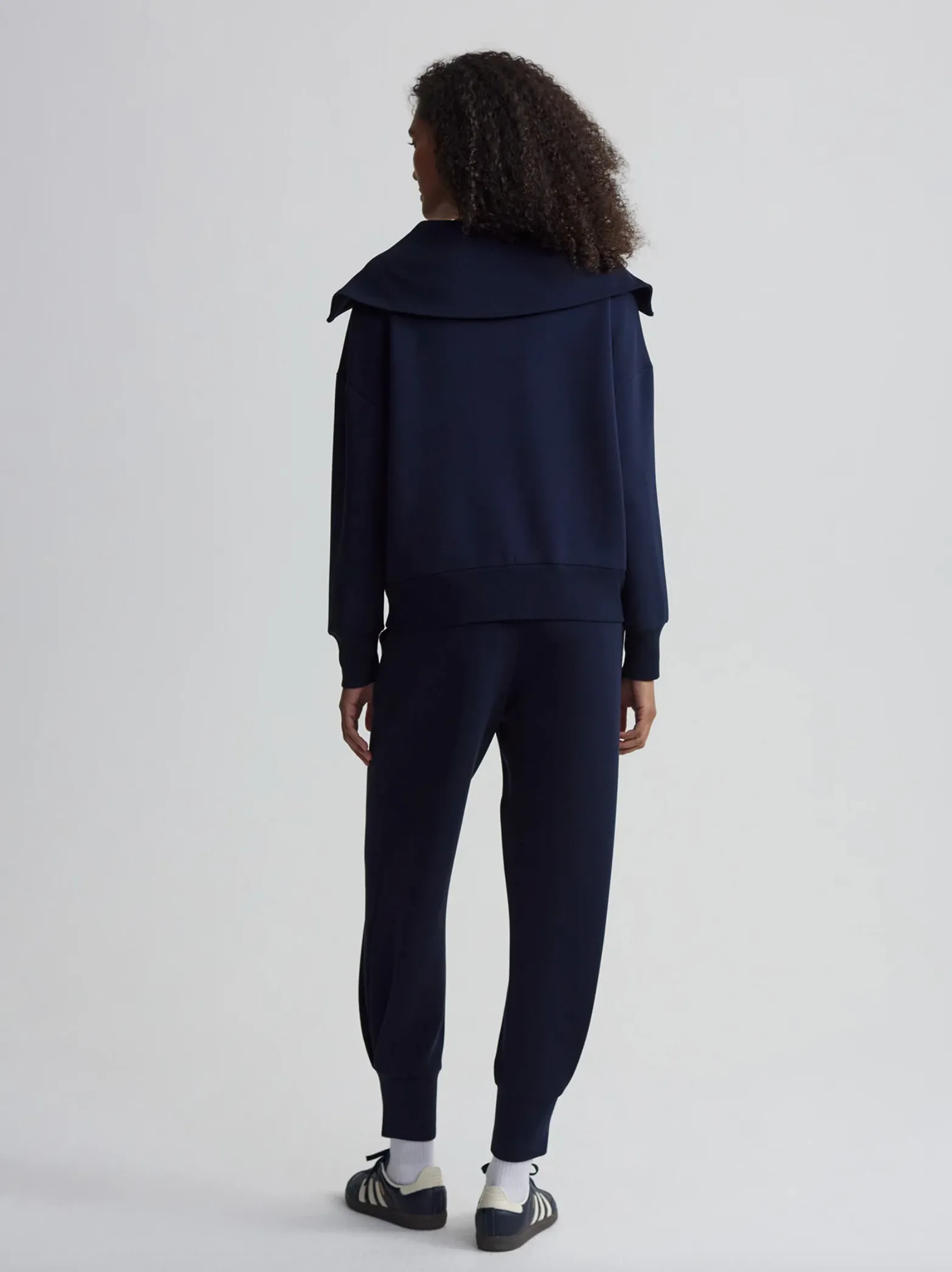 Catherine Half Zip Sweat in Sky Captain