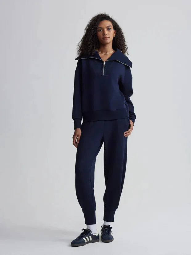 Catherine Half Zip Sweat in Sky Captain
