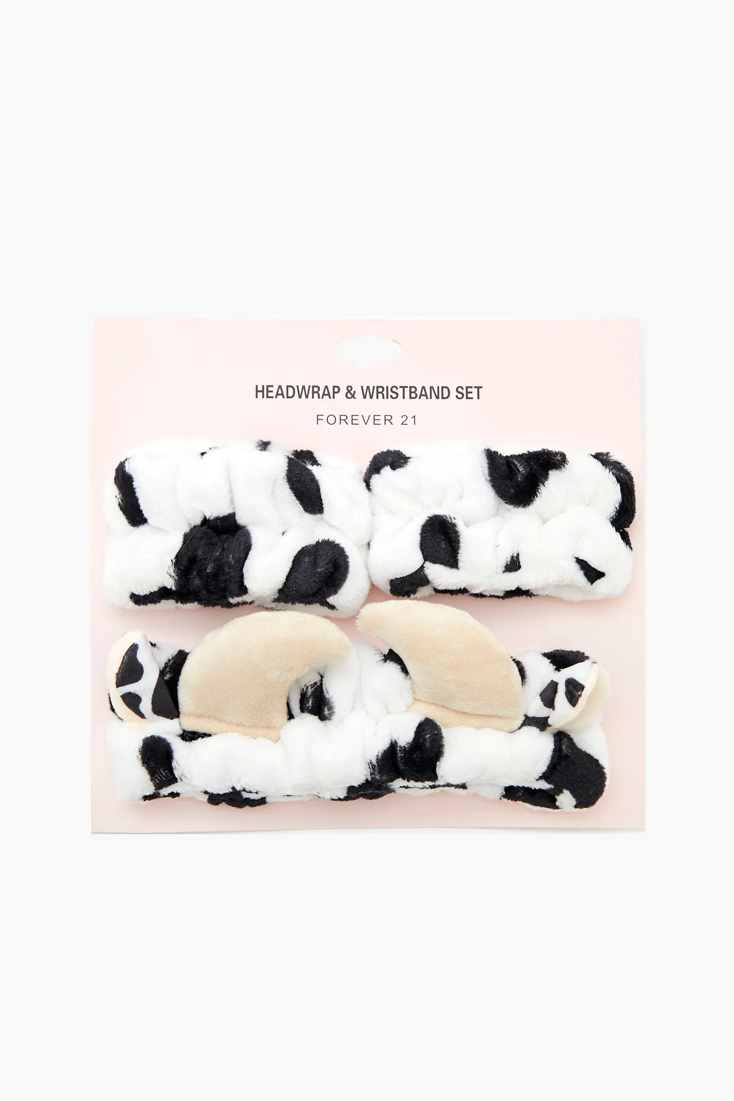 Cow Headband & Wristband Set (3 Pcs)