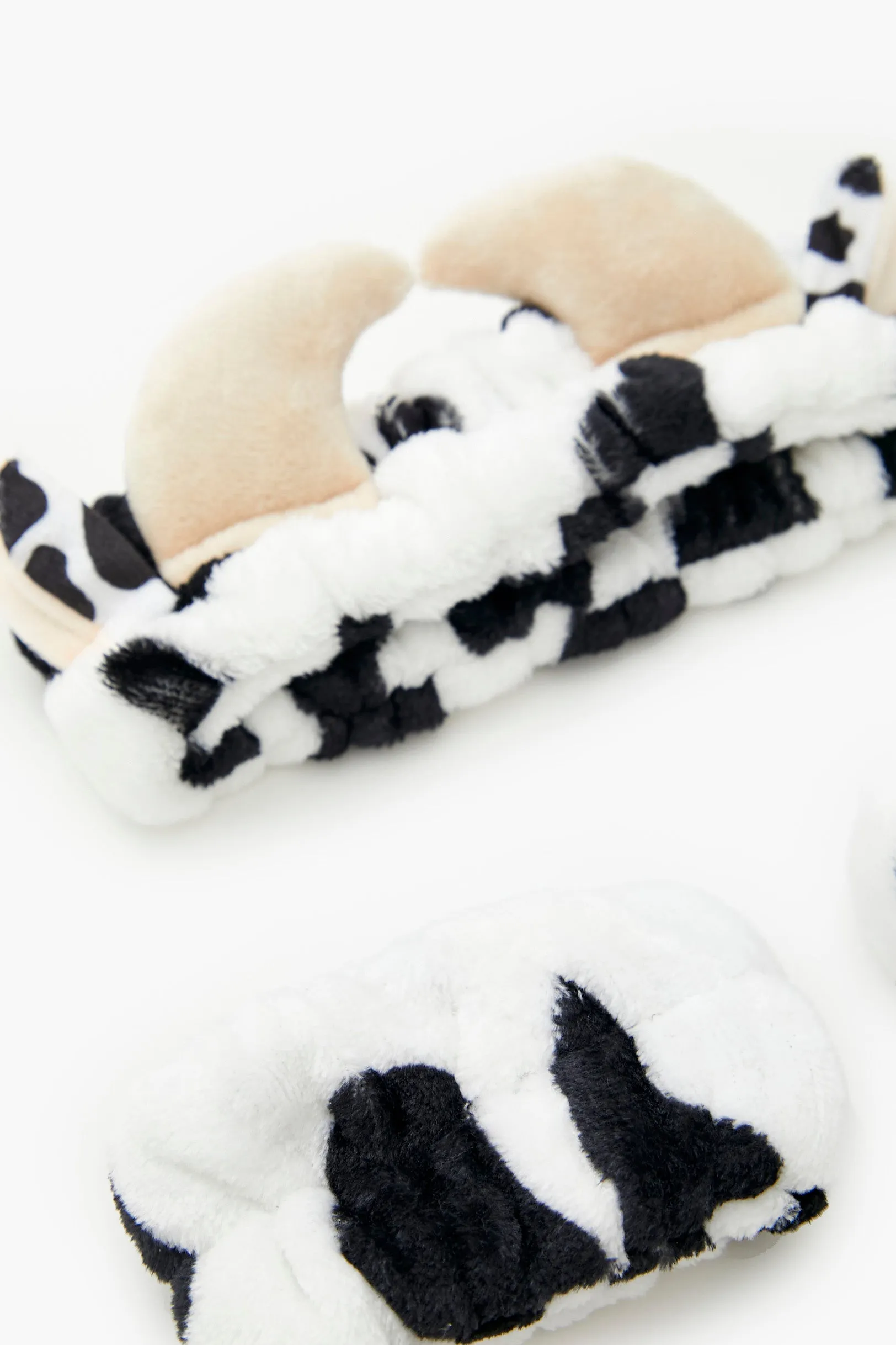 Cow Headband & Wristband Set (3 Pcs)