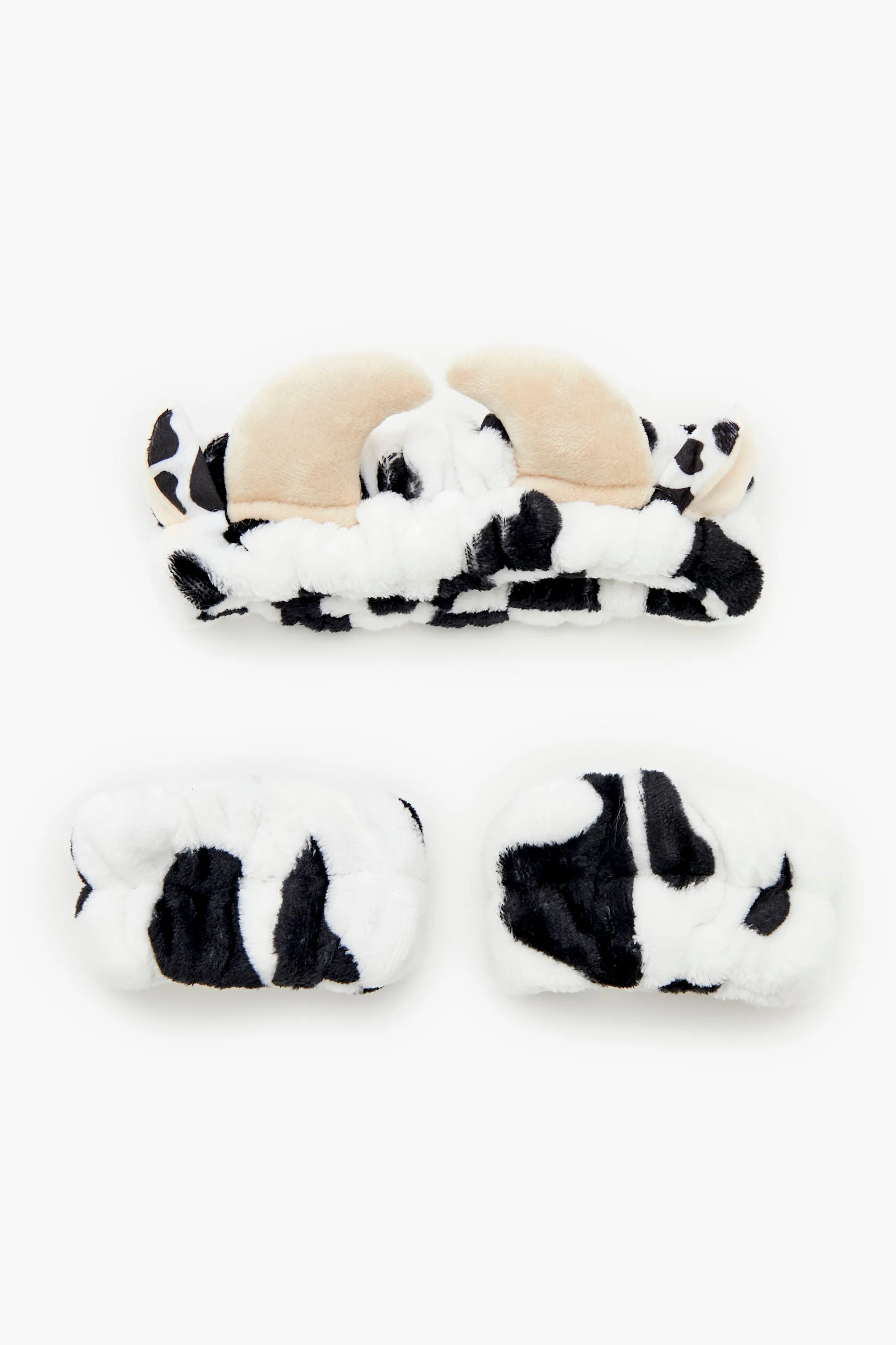 Cow Headband & Wristband Set (3 Pcs)