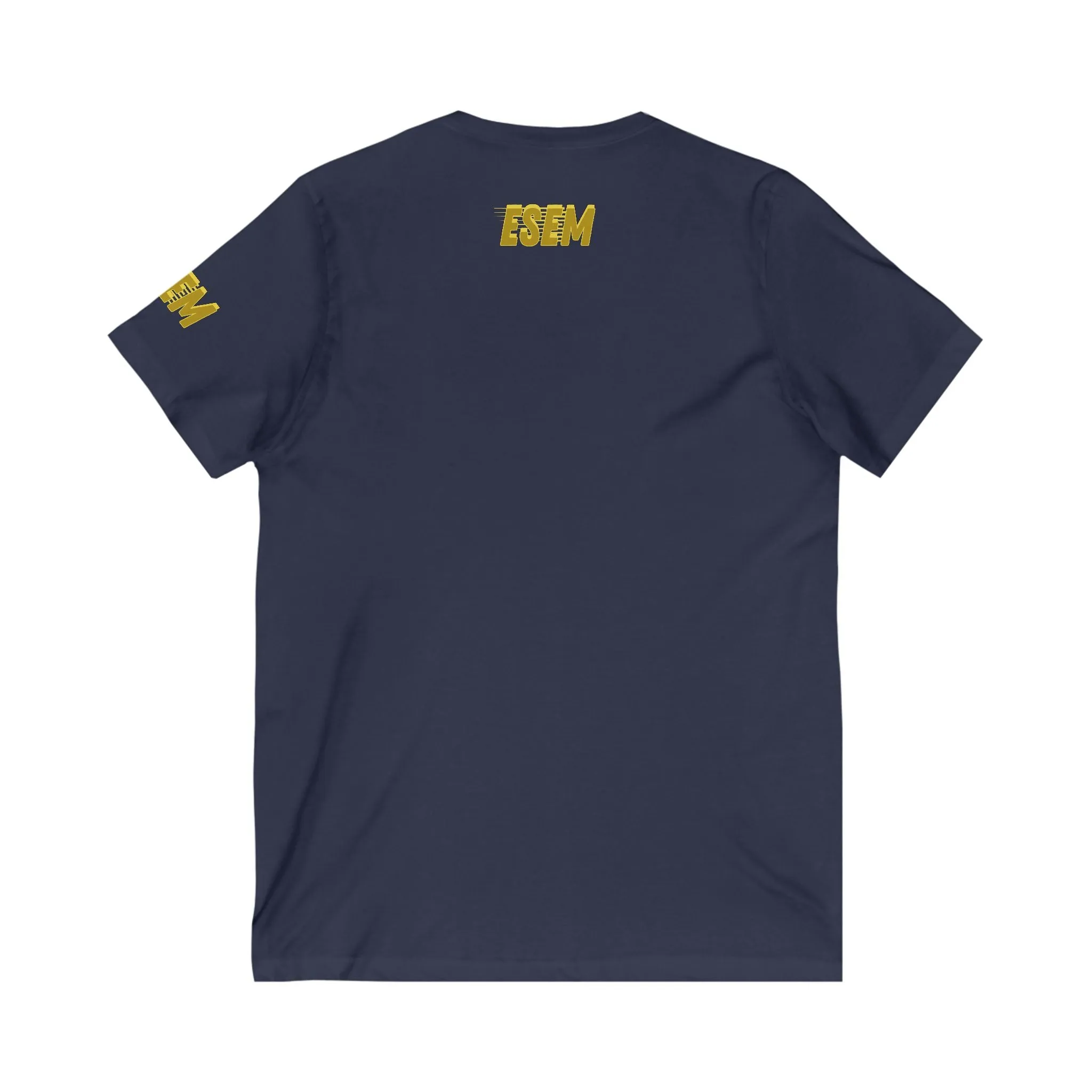 Crown Gold (ESEM) - Unisex Jersey Short Sleeve V-Neck Tee