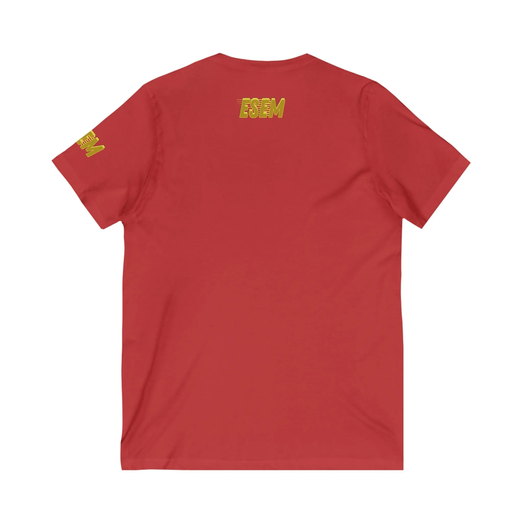 Crown Gold (ESEM) - Unisex Jersey Short Sleeve V-Neck Tee