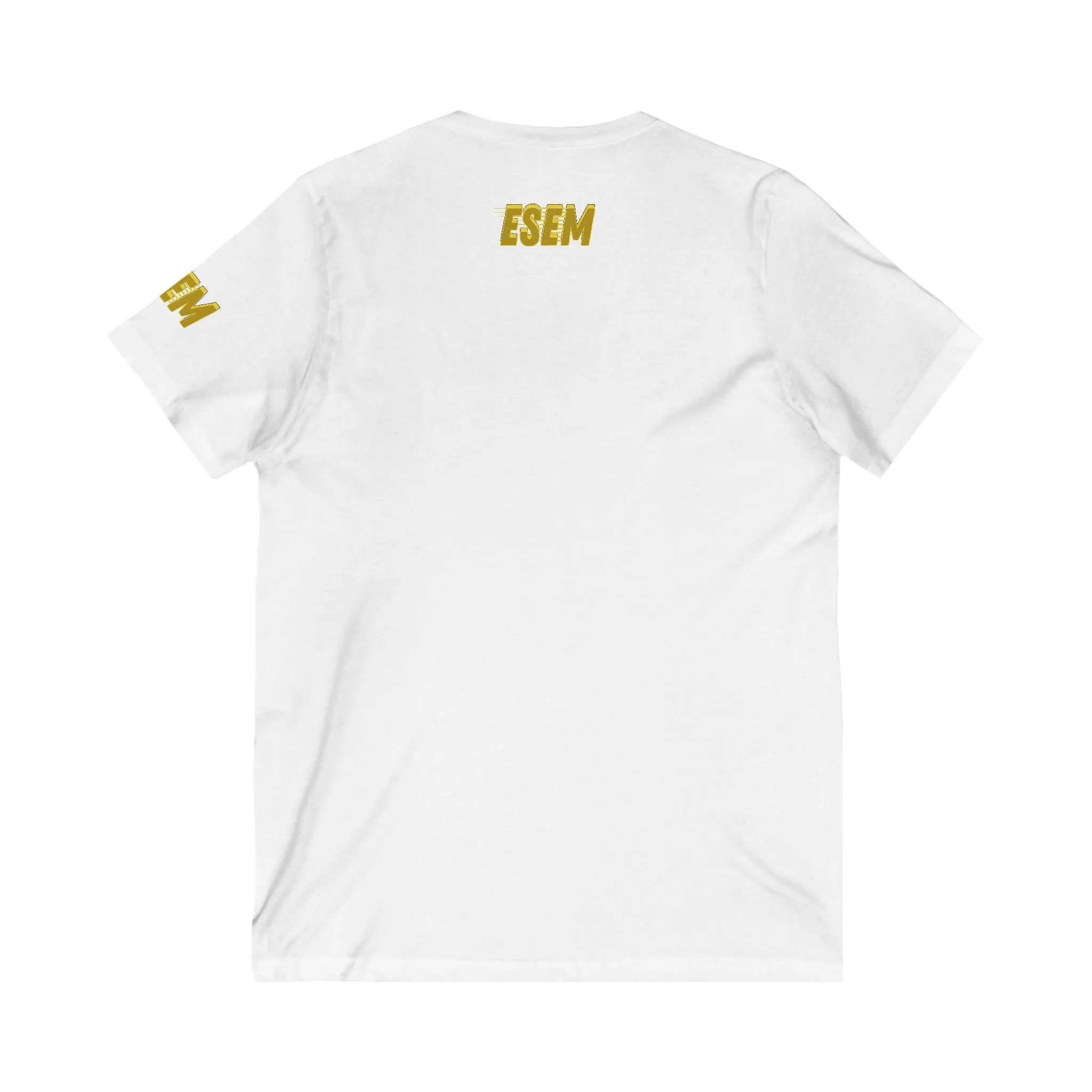 Crown Gold (ESEM) - Unisex Jersey Short Sleeve V-Neck Tee