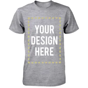 Custom T-shirt Photo Design Print Unisex Grey Tee