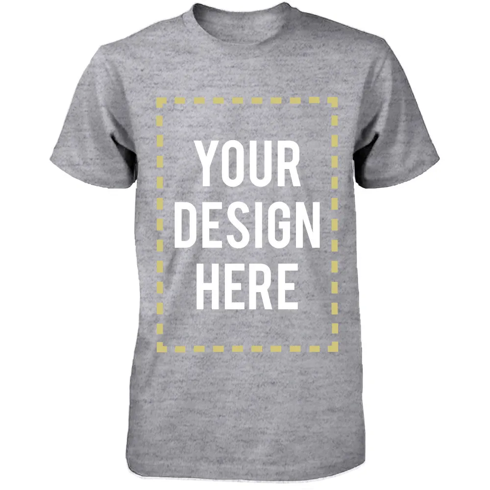 Custom T-shirt Photo Design Print Unisex Grey Tee