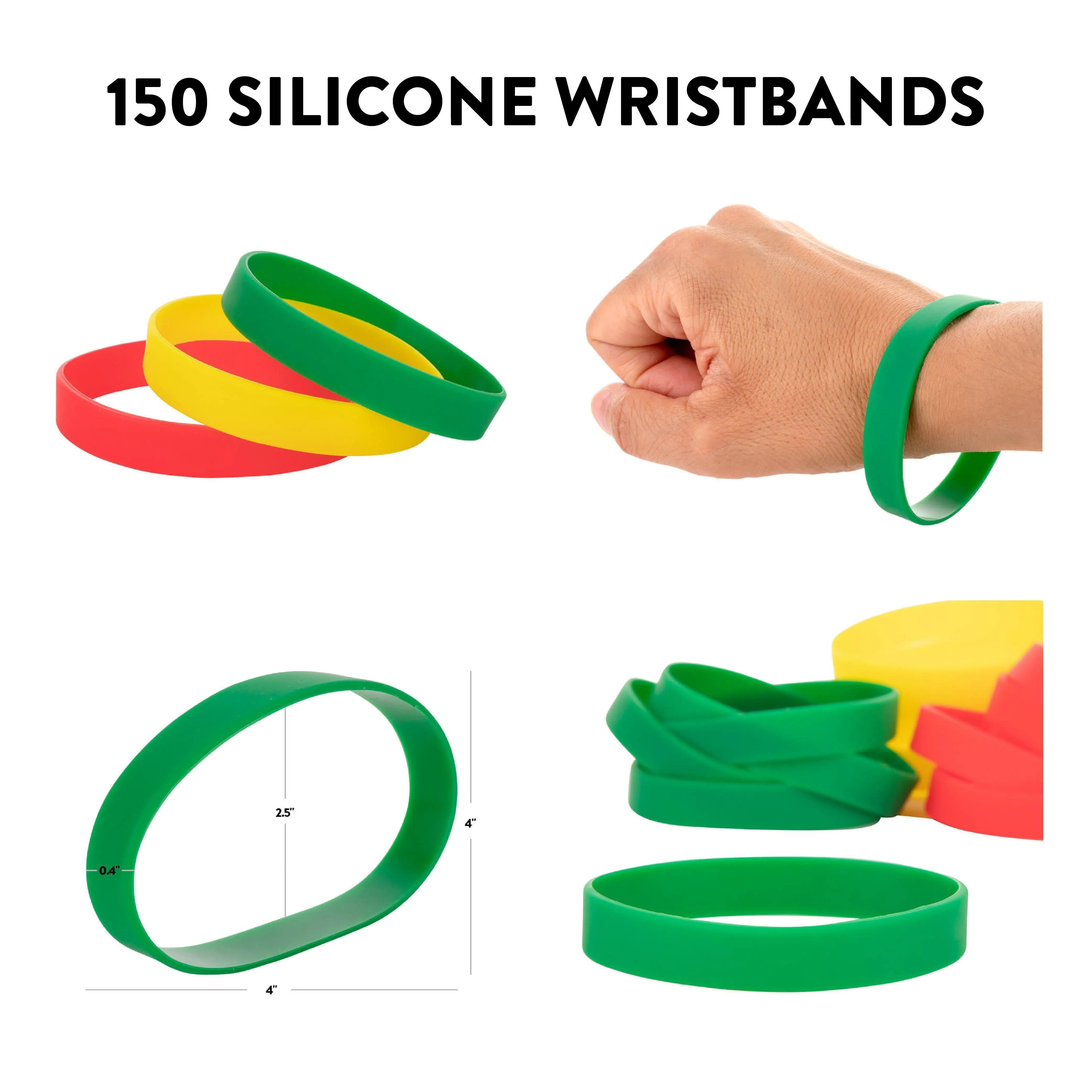 Distance Wedding Acrylic Party Signs 7.5 x 11-inch Okay With Hugs And High Fives with 150-Pack Silicone Wristbands